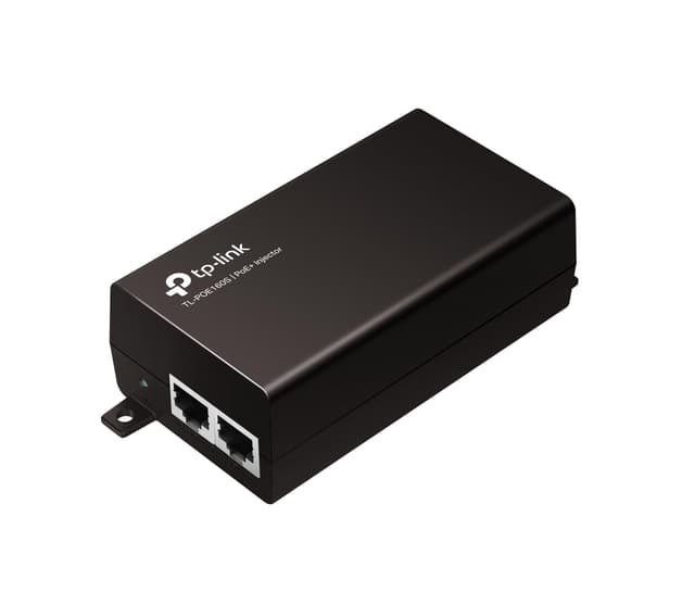 TP-Link TL-POE160S PoE+ Injektor (2 Gigabit-Ports, kompatibel mit 802.3af /at, Gesamtleistung mit bis zu 30W, Wandmontage und Desktop-Design, Plug and Play) Schwarz, único Schwarz único
