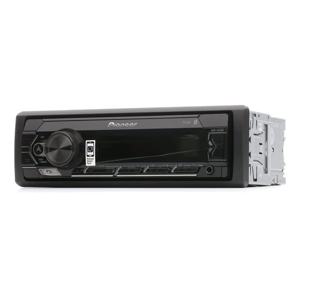 Pioneer MVH-S320BT, 1DIN Autoradio mit RDS, halbe Einbautiefe, deutsche Menüführung, Bluetooth, USB, AUX-Eingang, Freisprecheinrichtung, Smart Sync schwarz,rot Bluetooth Single
