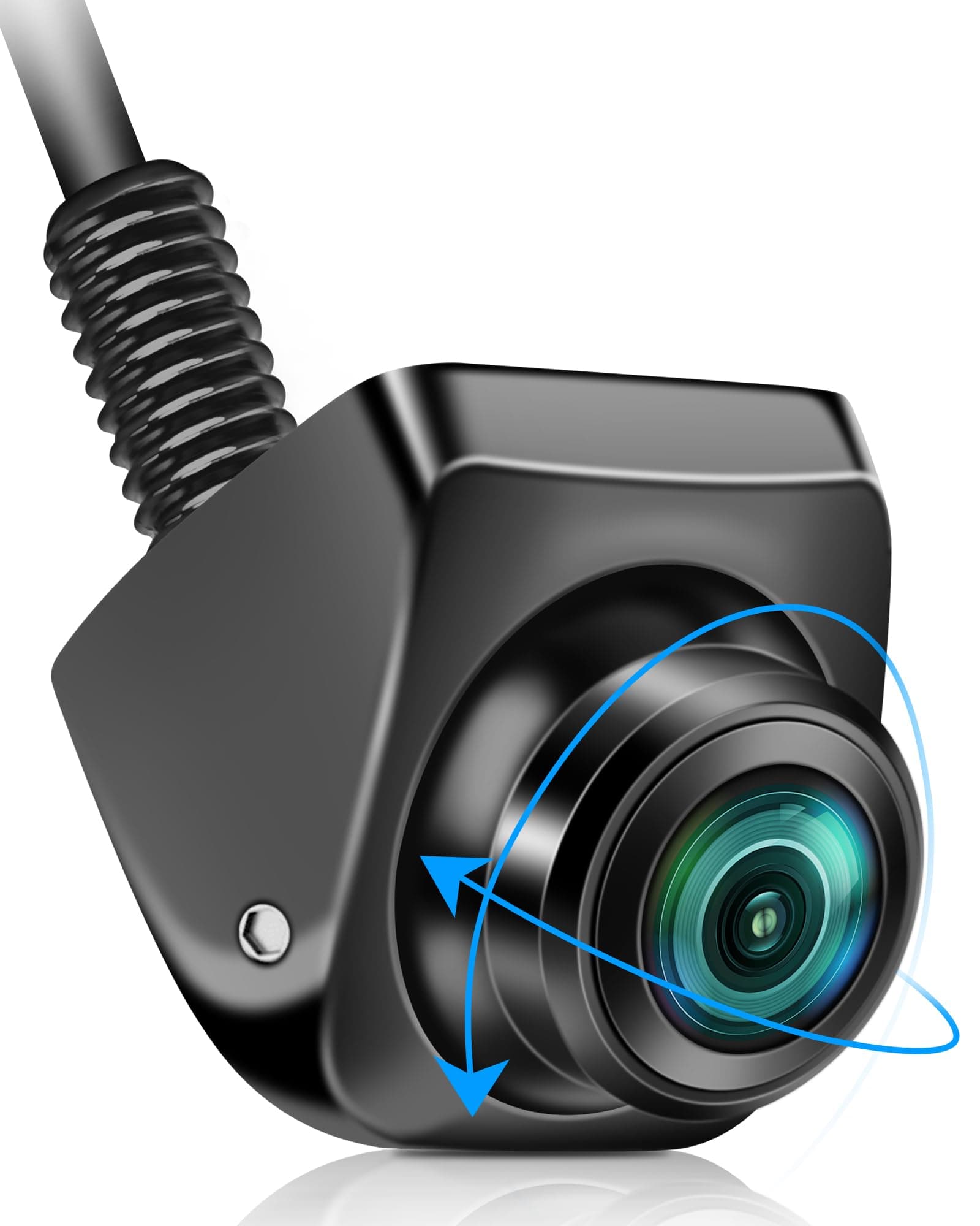 Vtopek Rückfahrkamera AHD 1080P Rückfahrkamera Auto 360° Drehbar Auto Rückfahrkameras Nachrüsten 170° Weitwinkel Nachtsicht IP69 wasserdichte Universal NTSC Rückkamera für Wohnmobil SUV Pickup Van