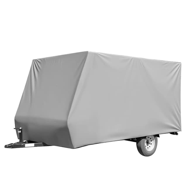 Wiltec Wohnwagen Schutzhülle Größe S 426x225x220 cm Plane Abdeckplane Caravan Wohnmobil Schutzplane Schutzhaube Abdeckung 426 x 225 x 220 cm