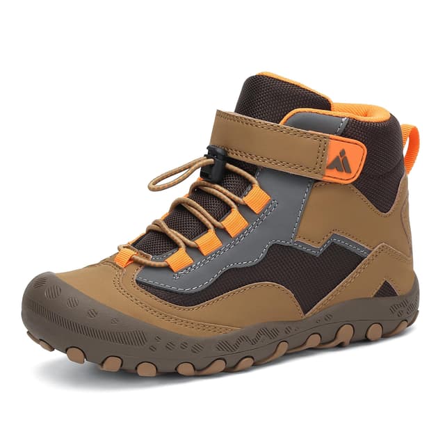 Mishansha Kinder Wanderschuhe rutschfest Leicht Trekking Wanderstiefel für Jungen Mädchen Gr.24-38 Braun Leichtgewicht 27 EU