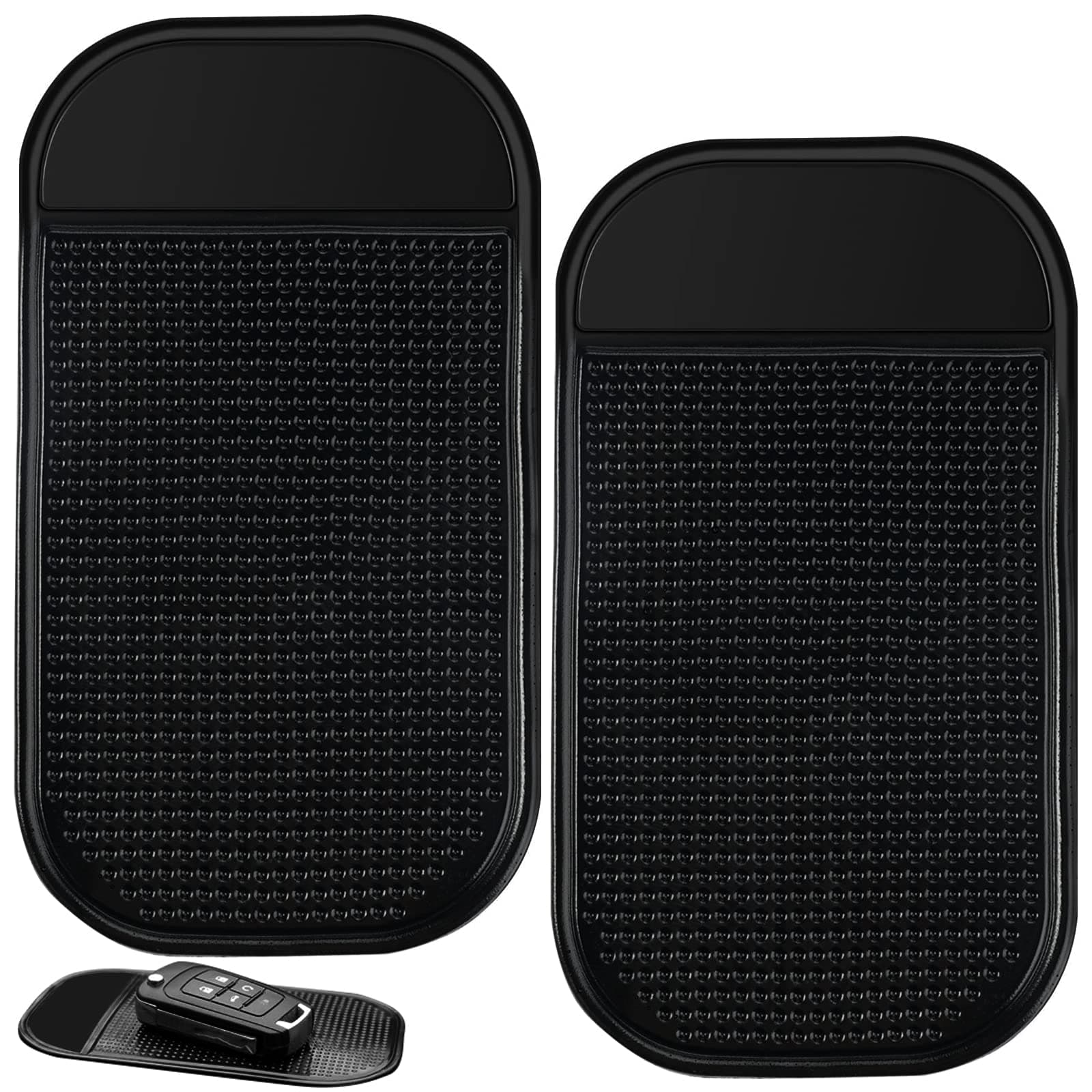 2 Stück Antirutschmatte Auto Armaturenbrett Selbstklebend, Antirutsch Pads Matte Anti-rutsch unterlage klebepads Magic-pad für Handy, Auto brillenhalterung, Sonnenbrillen Halterung, Keys, 14 x 8 cm