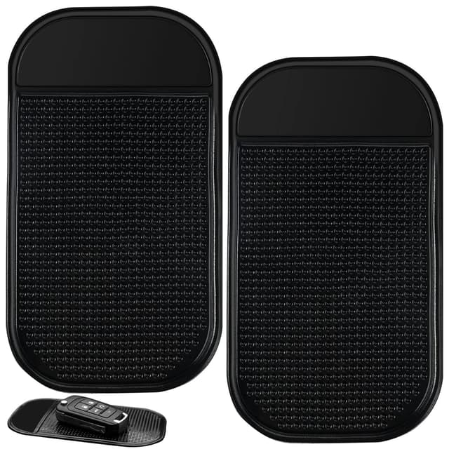2 Stück Antirutschmatte Auto Armaturenbrett Selbstklebend, Antirutsch Pads Matte Anti-rutsch unterlage klebepads Magic-pad für Handy, Auto brillenhalterung, Sonnenbrillen Halterung, Keys, 14 x 8 cm
