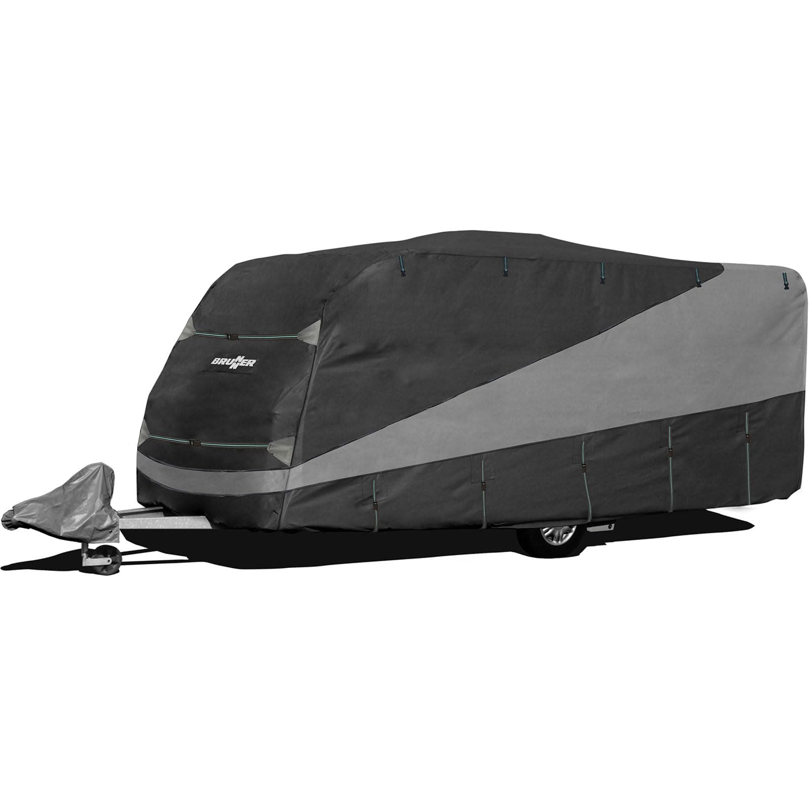 BRUNNER Wohnwagen-Abdeckplane Atmungsaktiv | Schutzhülle 6m - 6,5m x 2,4m x 2,2m | Abdeckung Sommer/Winter - Caravan Cover Design 12M - UV-Beständig, Wasserabweisend 6 - 6.5 x 2.5 x 2.2 m