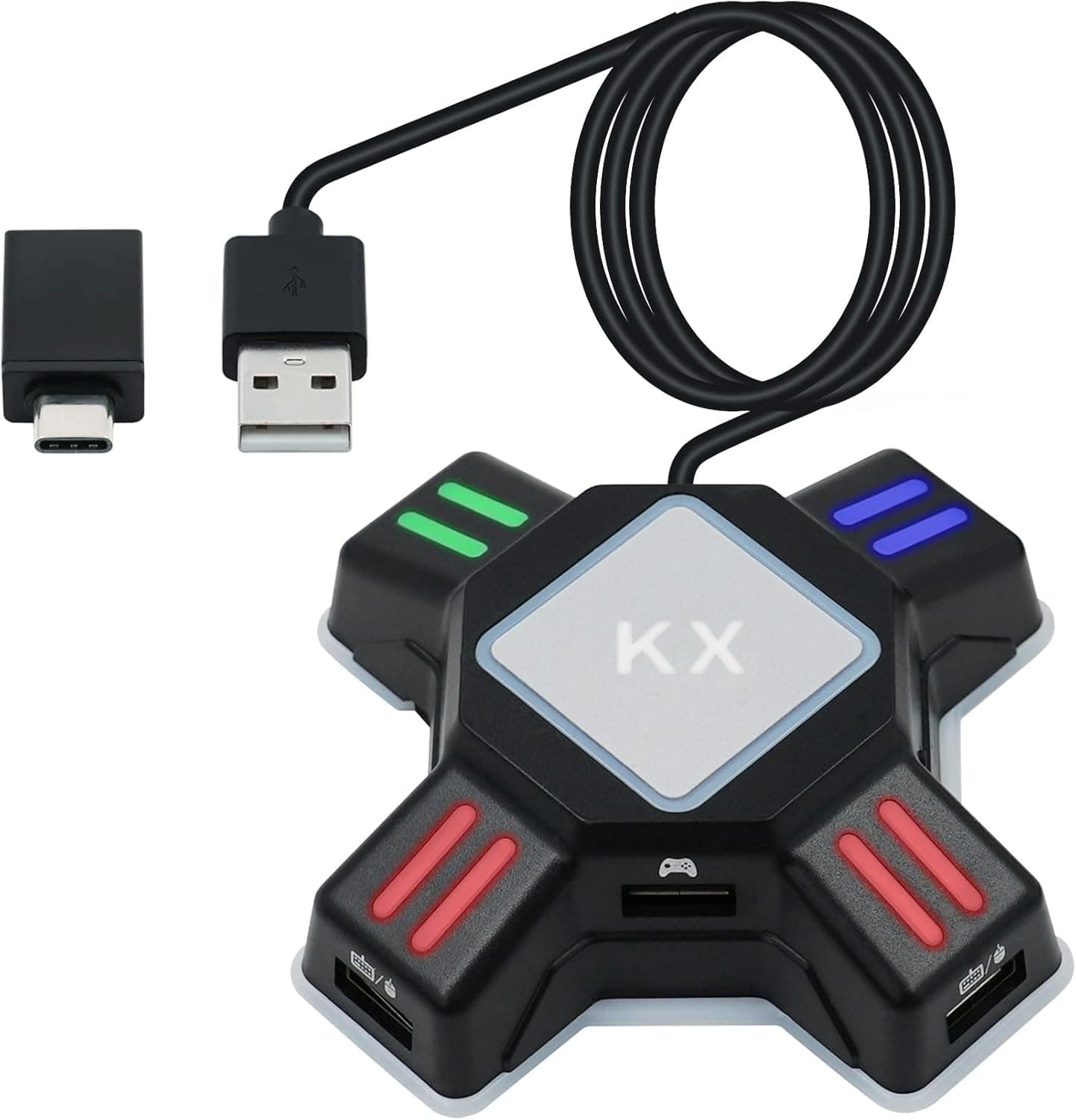 Mcbazel Switch KX Gaming Tastatur und Maus Konverter Adapter für Switch,PS4, Xbox One, Xbox Series X/S, Kabelgebundener Tastatur und Maus Unterstützung für FPS-Spiele,Nicht für Switch 2