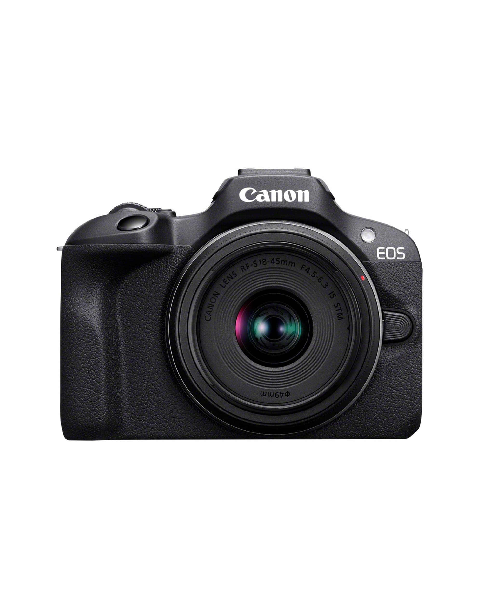 Canon EOS R100 mit RF-S 18–45mm – 24,1MP APS-C Systemkamera – Dual Pixel AF, 4K-Video, 6,5B/s, Augen- & Gesichtserkennung, WLAN & Bluetooth - Perfekt, um kostbare Erinnerungen festzuhalten EOS R100 Mirrorless Camera + RF-S 18-45 mm