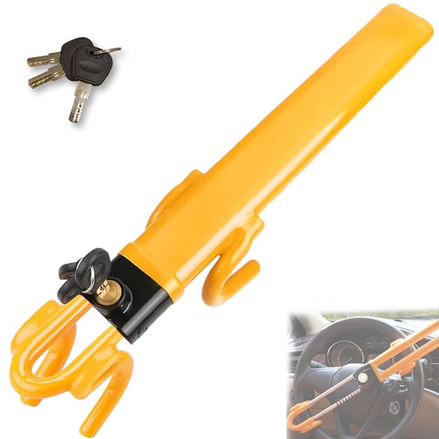 KEELYY Lenkradkralle, Lenkradschloss für Auto, Wegfahrsperre Auto Lenkrad, Universal Lenkradkralle zur Diebstahlsicherung, Verstellbar für Auto, Wohnmobil, Wohnwagen