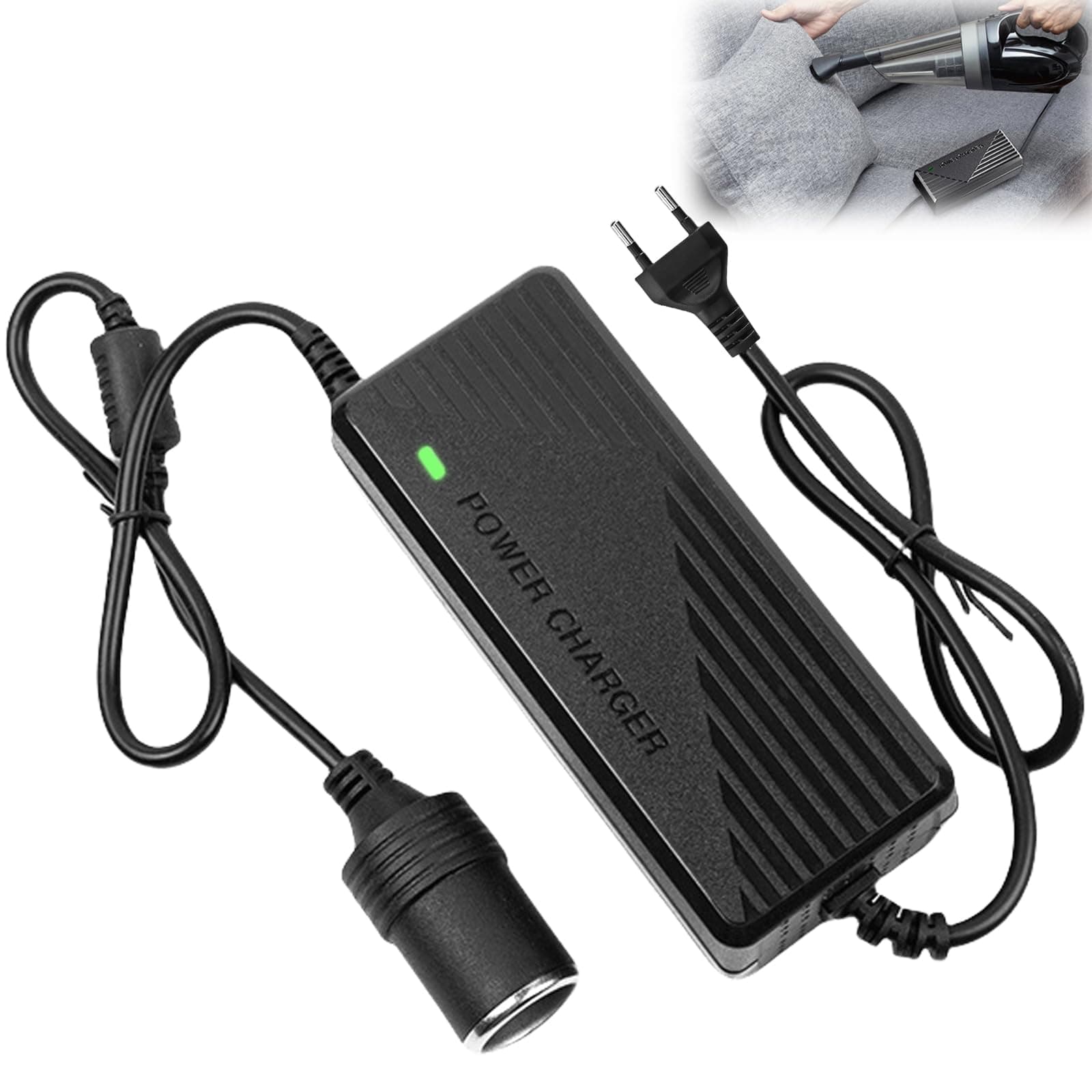 KFZ Netzadapter, Spannungswandler 220v auf 12V, 15A 180W Netzteil Zigarettenanzünder Wechselrichter Netzteil Adapter Stromwandler mit Zigarettenanzünder für Autokühlschränke Reifenfüller Kühlschränke