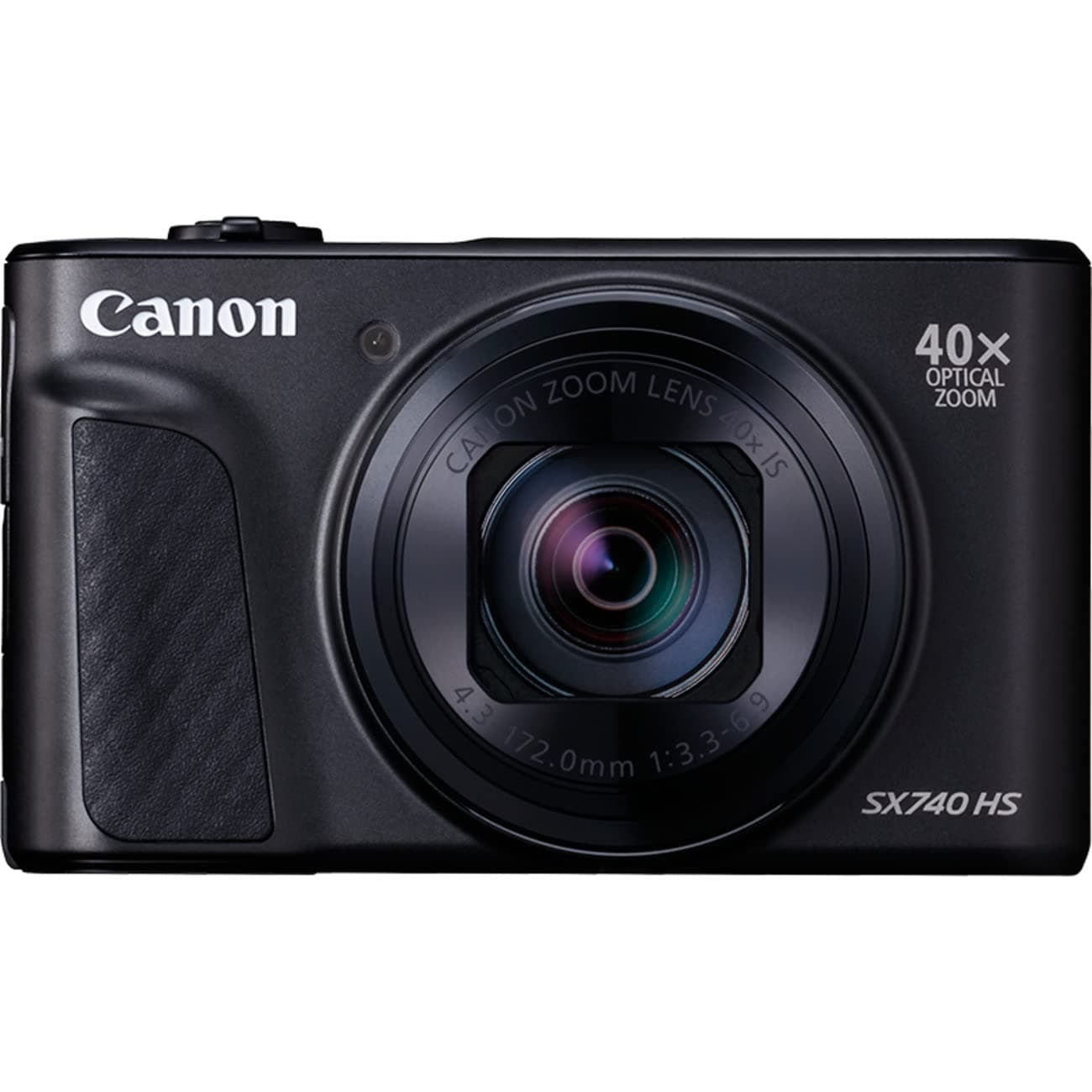 Canon SX740 HS PowerShot Digitalkamera Schwarz - Praktische Kompaktkamera mit 4K Auflösung und hybridem Autofokus - Canon Powershot Kamera mit 40x optischem Zoom - Auto-Transfer per WLAN und Bluetooth Schwarz Nur Kamera
