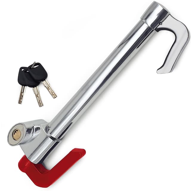 KRASER KR837 Lenkradkralle Pedalsperre Maximale Sicherheit Stufe 10, Robust Lenkradschloss Versenkbarer Haken, Lenkradsperre Wohnmobil, Universal Wegfahrsperre Diebstahlsicherung für Auto PKW