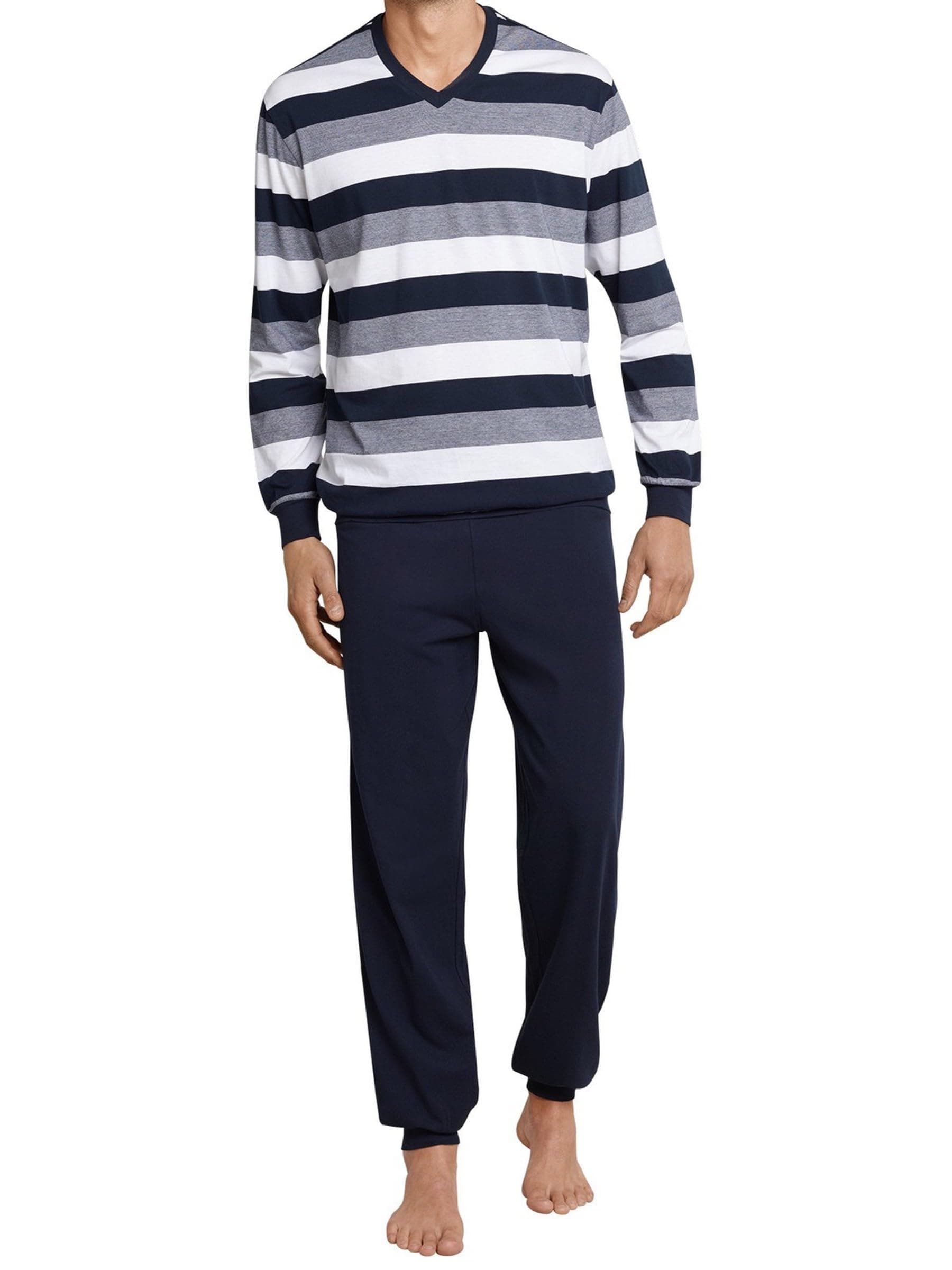 Schiesser Herren Schlafanzug lang mit Bündchen - Nightwear Set