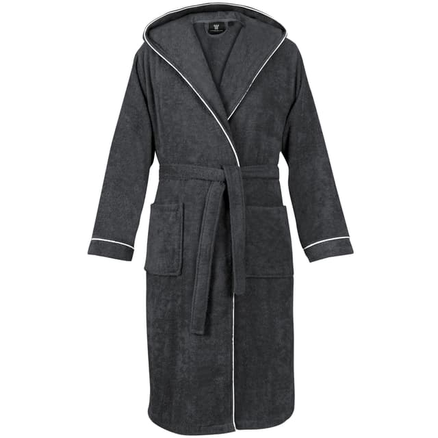 LAYNENBURG Bademantel Herren Frottee - Kapuze - Lang - 100% Baumwolle (360g/m2) - OEKO TEX Standard 100 - Größe M, L, XL, XXL, 3XL