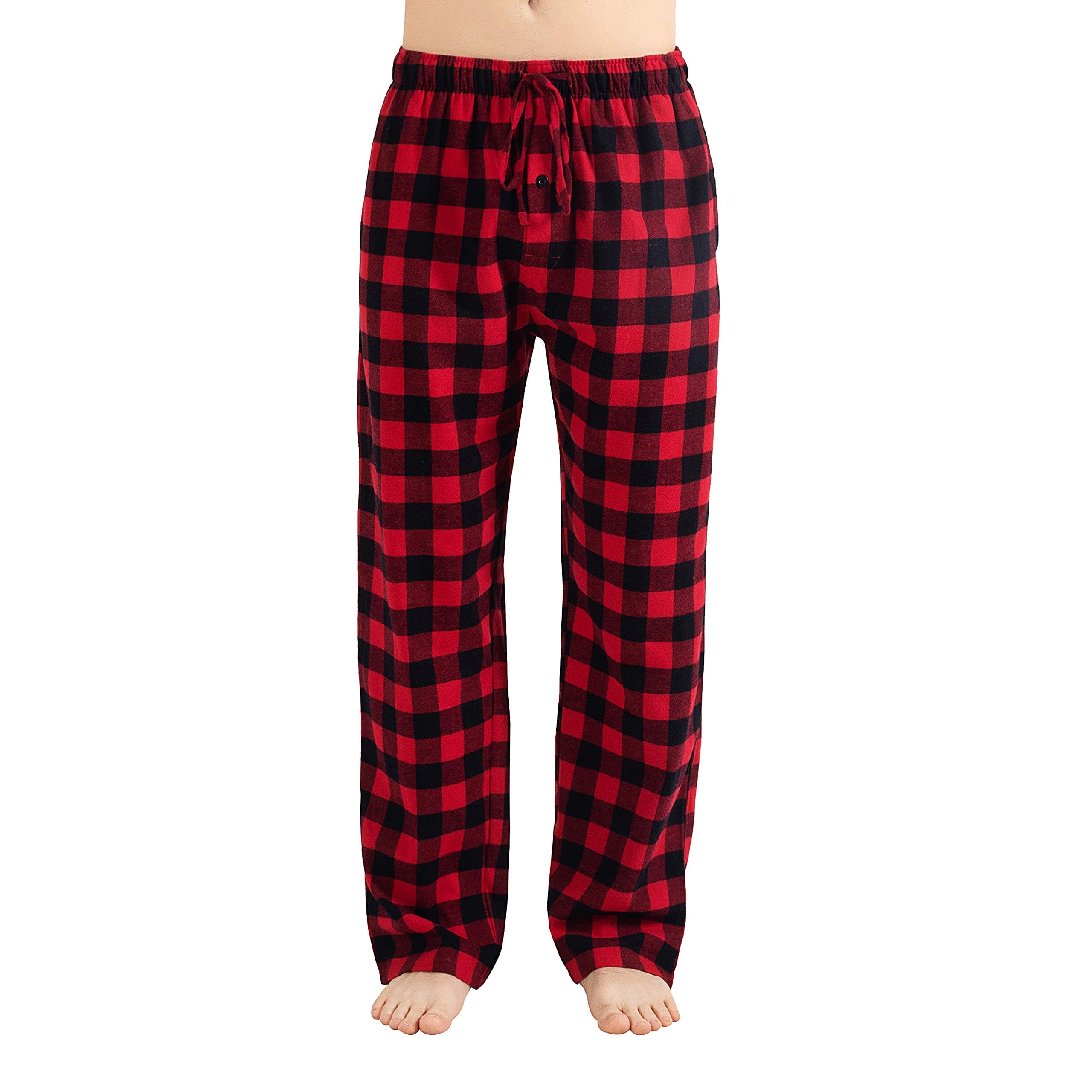 JTPW Herren 100% Baumwolle Flanell Bequeme Pyjama/Lounge Bottoms mit Taschen