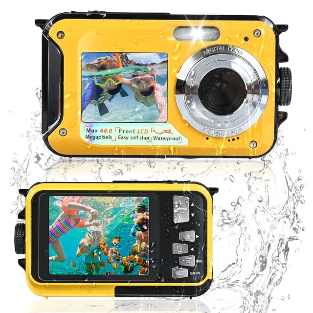 Unterwasserkamera, Comius Sharp Unterwasserkamera Schnorcheln, 10FT 30MP Foto FHD Video Digitalkamera Wasserdicht mit 32G Speicherkarte für Selbstauslöser Unterwasser, Tauchen, Surfen, Schwimmen