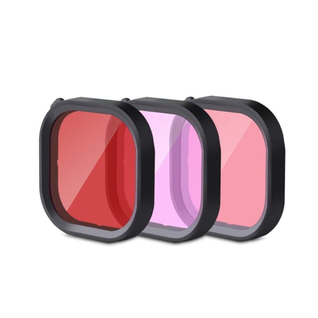 Lupholue 3 in 1 Schnorcheltauchen Unterwasser Rot/Pink/Lila Linsenfilter in Meerwasser & Süßwasser für wasserdichtes offizielles Gehäuse for GoPro Hero 13, 12,11,10, 9, 8