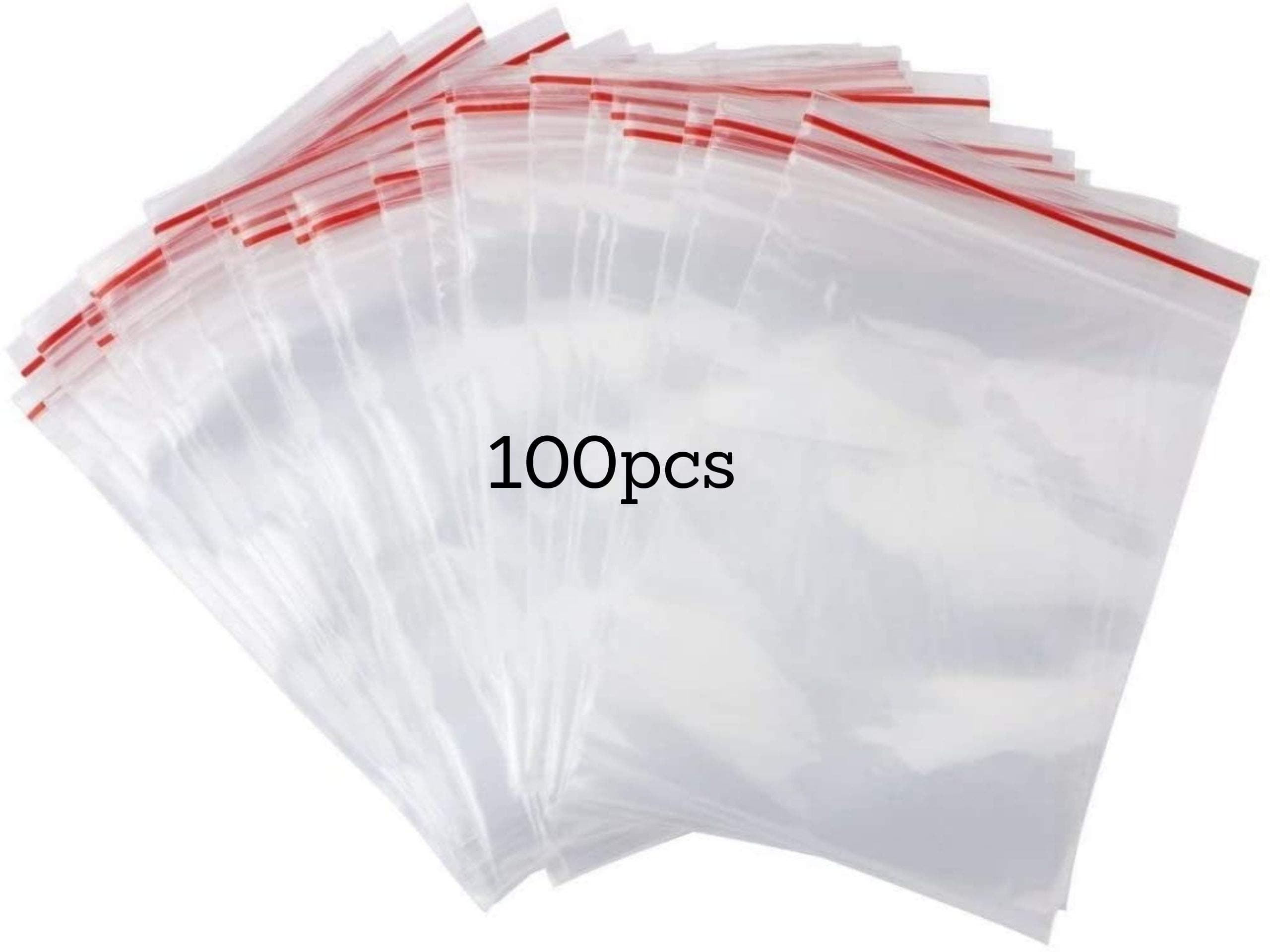 Pakico | 100 Plastikbeutel 6 x 8 cm Wiederverschließbare Durchsichtige | Dick und Haltbar | Verschlussbeutel | Kekstüten | Schmuckverpackungen | Lebensmittelbeutel | Kleine Ziplock-Beutel 6cm x 8cm