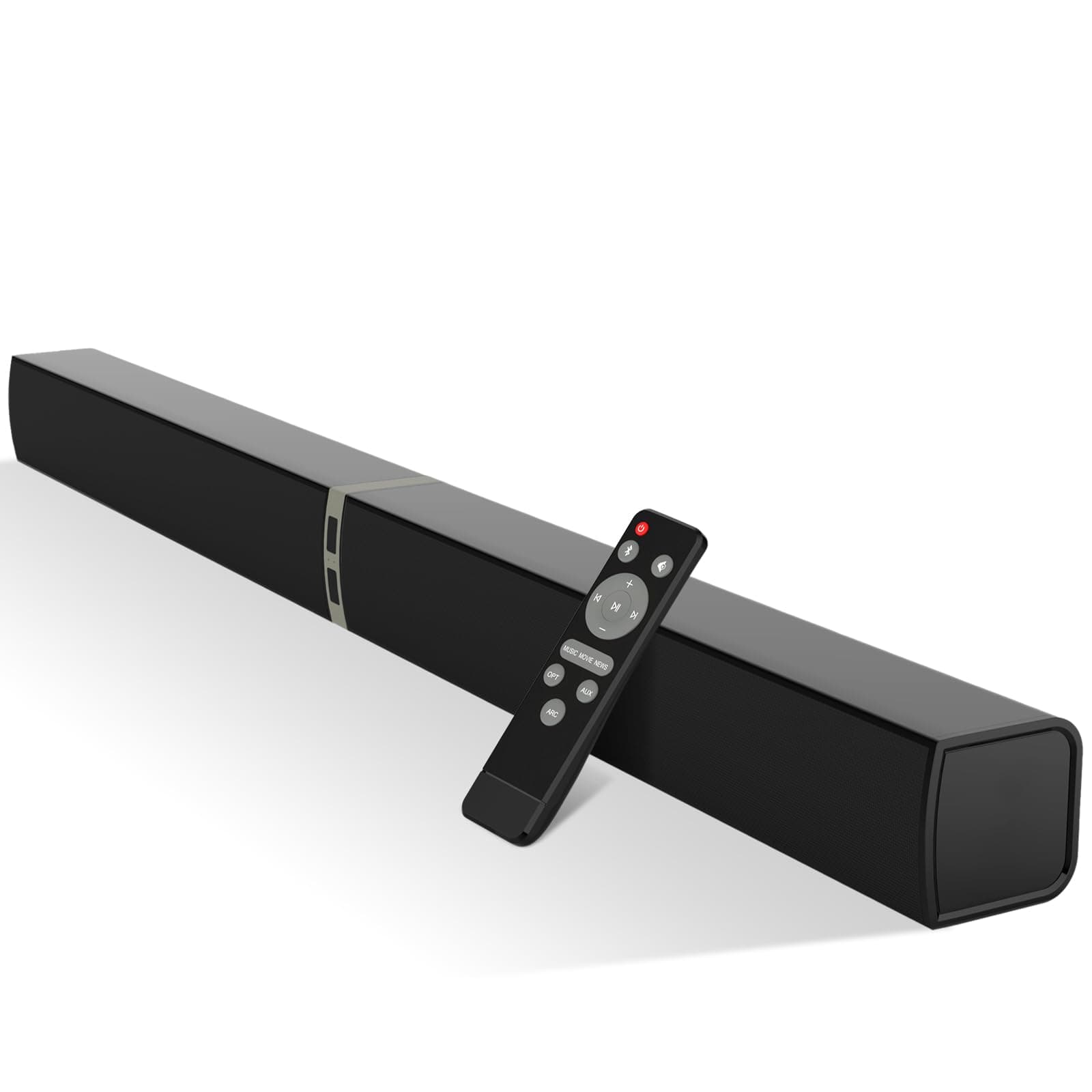 HoYLluDLL 2.0 Kanal Soundbar für Fernseher, 32 Zoll Teilbare 2-in-1-Soundbar für TV Geräte mit 3 EQ-Modi und 3D-Surround-Sound, TV Lautsprecher Soundbars Bluetooth 5.3, ARC/Optical/AUX, KY2020D Schwarz