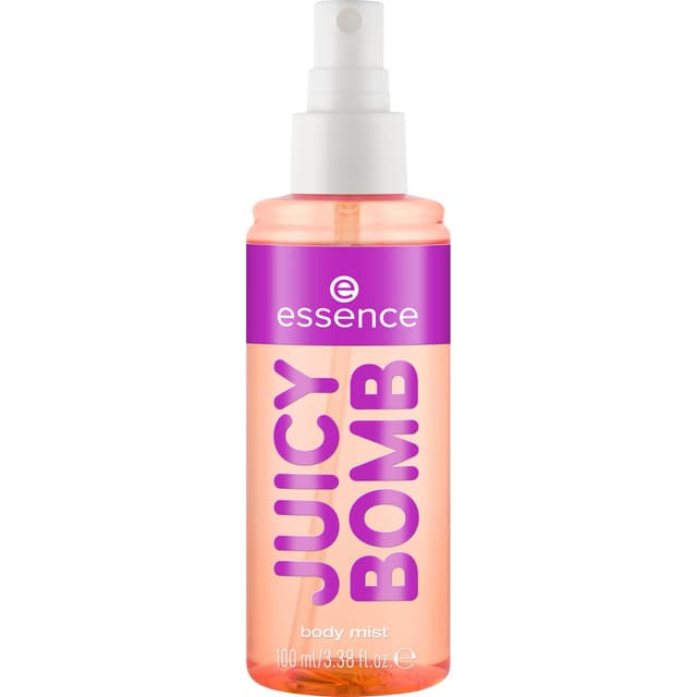 essence JUICY BOMB PARTY body mist, Eau de Toilette, Nr. 01, Transparent, Expressergebnis, natürlich, vegan, ohne Mikroplastikpartikel, glutenfrei, ohne Parabene, 1er Pack (100ml) Viva Vanilla