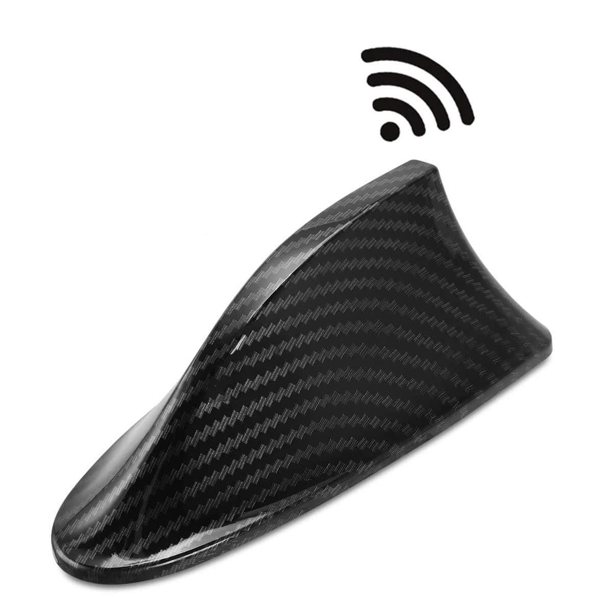 Heart Horse Universal-Carbonfaser-Autodach-Haifischflossenantenne, FM/AM-Radio-Dekor-Signalantenne, perfektes Ersatzteil für Auto, SUV, LKW, Van Carbon-Muster