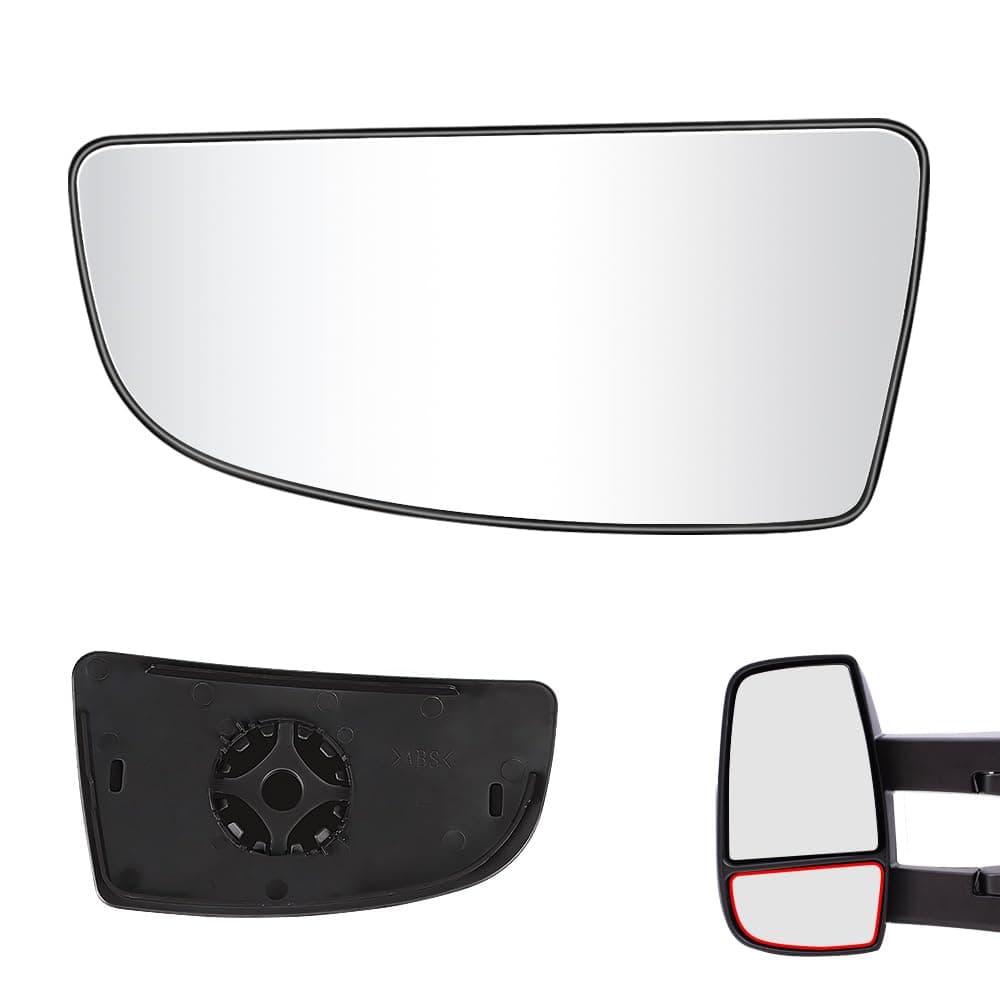 SENZEAL Spiegelglas Links Fahrerseite mit Trägerplatte für Ford Transit MK8 2014-2022 1855103 BK3117C718AB Außenspiegel Glas Ersatz (Unten Links)