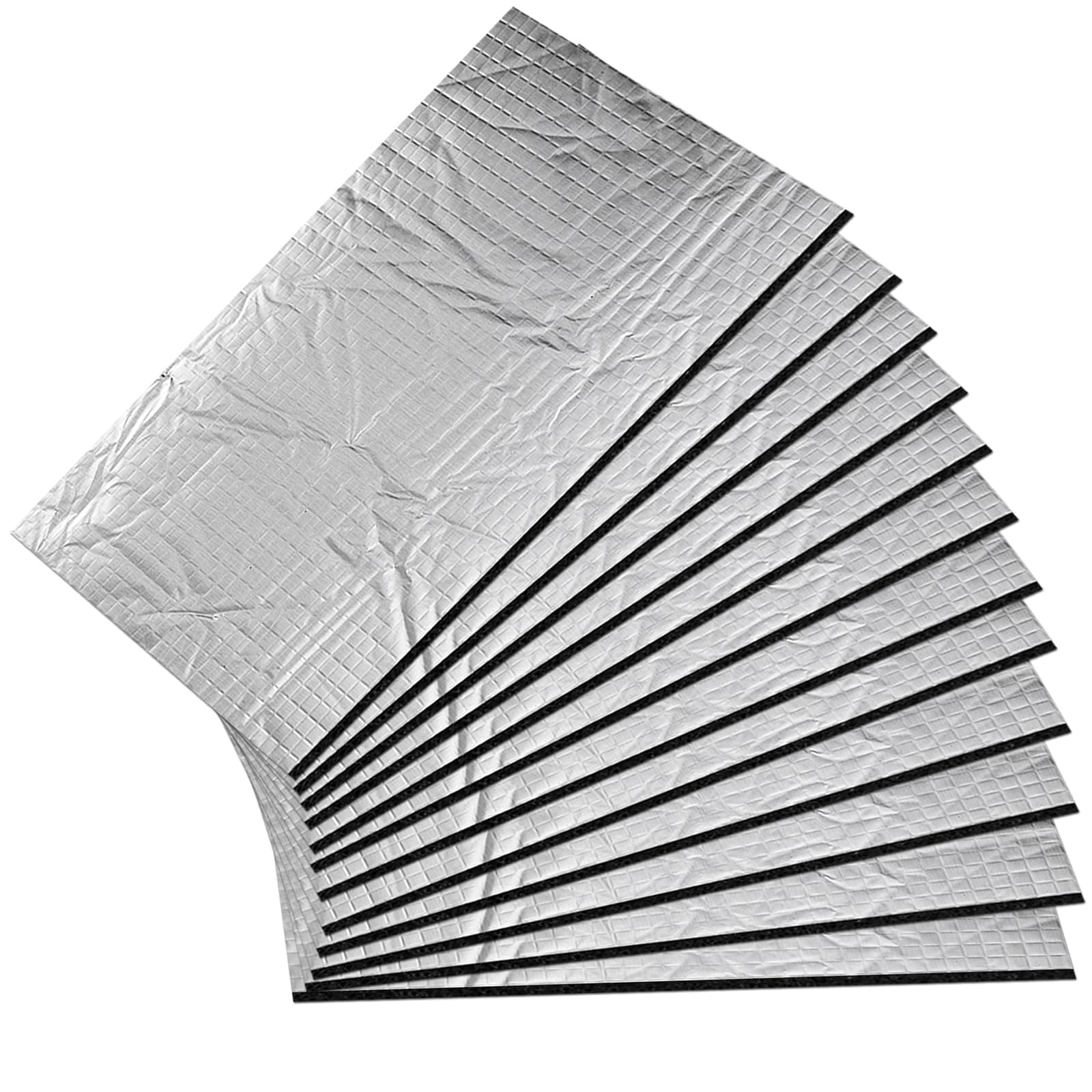 12Pcs 5mm Dämmmatte, 400*250mm Dämmmatte Auto, Wasserdicht Schallschutzmatte, Isoliermatte Selbstklebend, Dämmung Auto Zur Schalldämmung, selbstklebende Mattenrolle, Schalldämmung und Antivibration