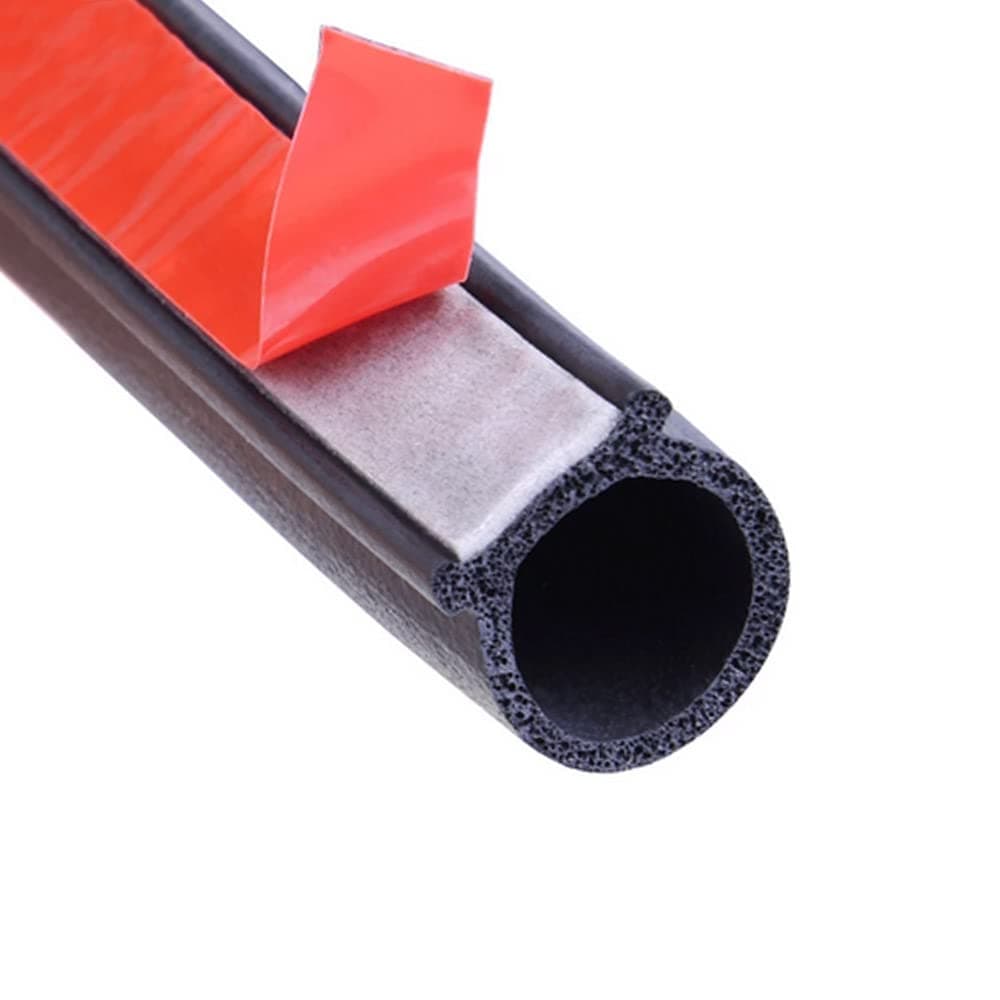 ETOPARS Autotürdichtung Autotür Türdichtung Gummidichtung Länge 6M Gummiprofil Kantenschutz Selbstklebend Wasserdicht Türschutz Groß D Förmig 14mm x 12mm Große D Form 6m x 14mm x 12mm