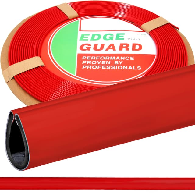 RECAMBO U-Form Gummi Kantenschutz für Autotüren - 15 Meter Auto Gummidichtung und Fensterdichtung, passend für die Mehrheit der Fahrzeuge - Rot Rot 15 Meter