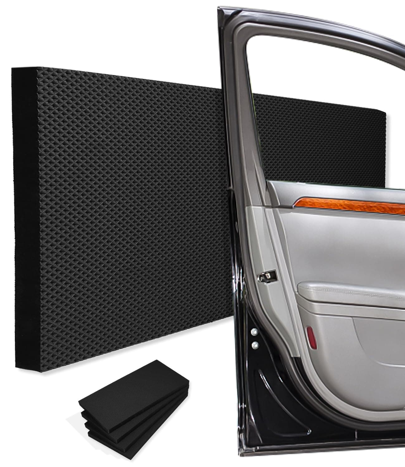 Jissta 4 X Garagen Wandschutz 40 x 20 x 2 cm, Selbstklebender Kantenschutz Schaumstoff Garage, Garagen Wandschutz Türkantenschutz für Garagenwand, Autotüren, Carport (Schwarz)