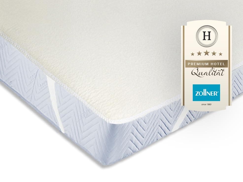 ZOLLNER Matratzenschoner - Topper mit praktischen Eckgummis - für Allergiker geeignet – Baumwolle - waschbar bis 95°C - 140x200 cm - Hotelqualität 1 140 x 200 cm
