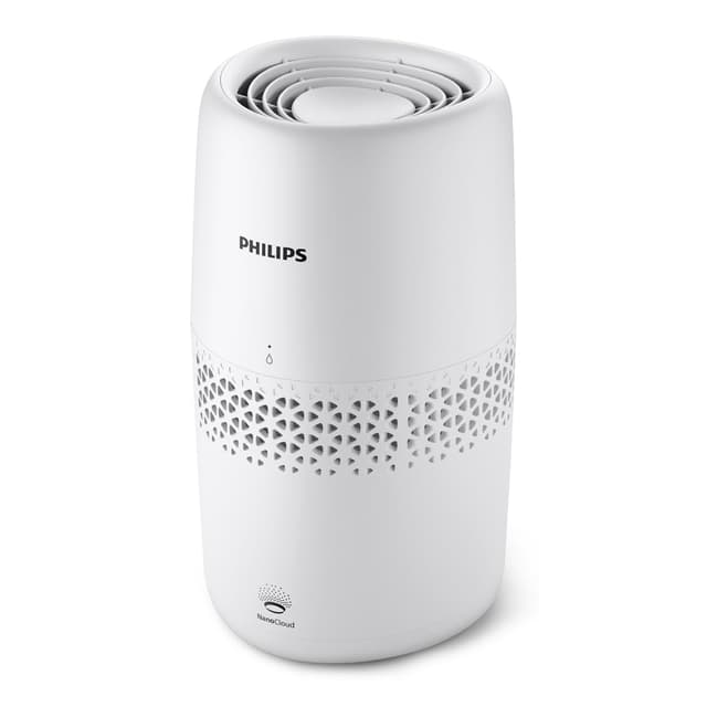 Philips Domestic Appliances Luftbefeuchtung 2000er Serie - NanoCloud-Technologie, Befeuchtet Räume bis zu 31m2, 2L Wassertank, 99% weniger Bakterien, Weiß, (HU2510/10)