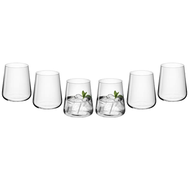 Gerlach 1760 Gläser Set 6 Stück 430 ml Trinkgläser Wassergläser Cocktailgläser Saftgläser Glas Dessert Spülmaschinenfest Modern