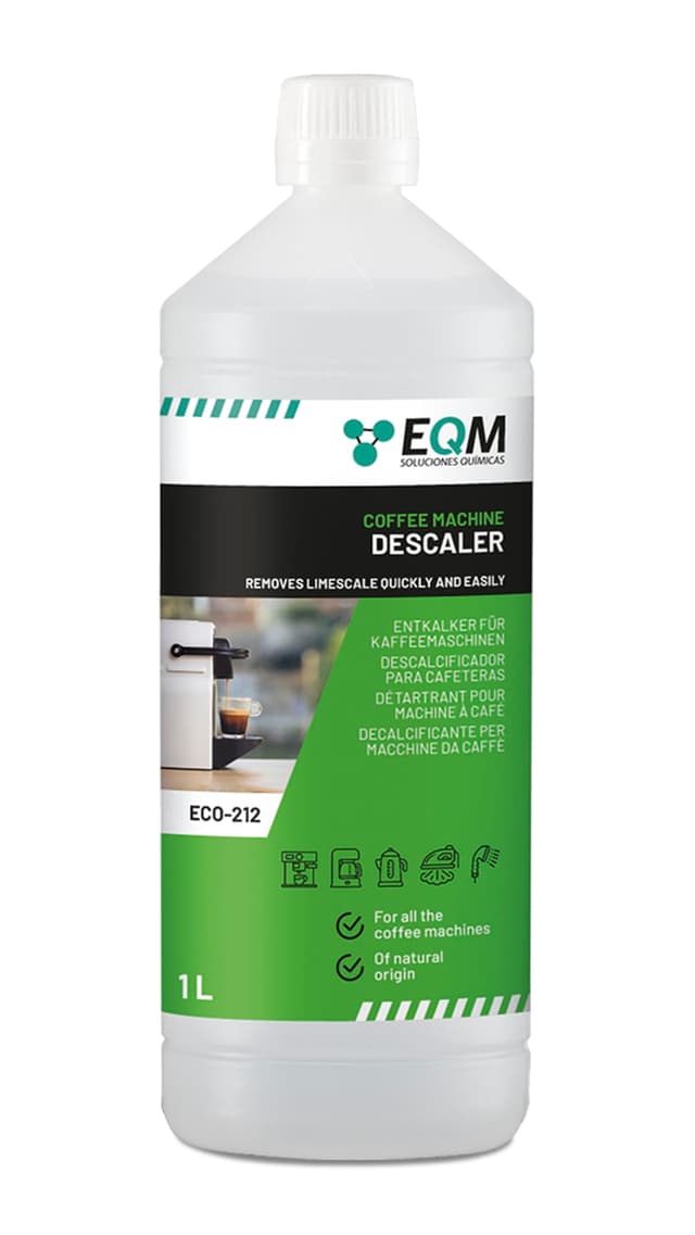 EQM - ECO- 212 - Entkalker für Kaffeemaschinen & Kaffeevollautomaten - 1L - Universal Kalklöser - 100% natürlicher Ursprung - Geeignet für alle Marken 1 l (1er Pack)