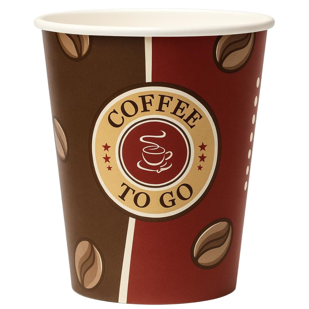 FALAMBI 1000 Stk. Kaffeebecher 200 ml - 8oz - Coffee to go | Einweg Pappbecher & Papierbecher | Trinkbecher für Heiß- & Kaltgetränke - Teebecher - Made in Germany 200ml