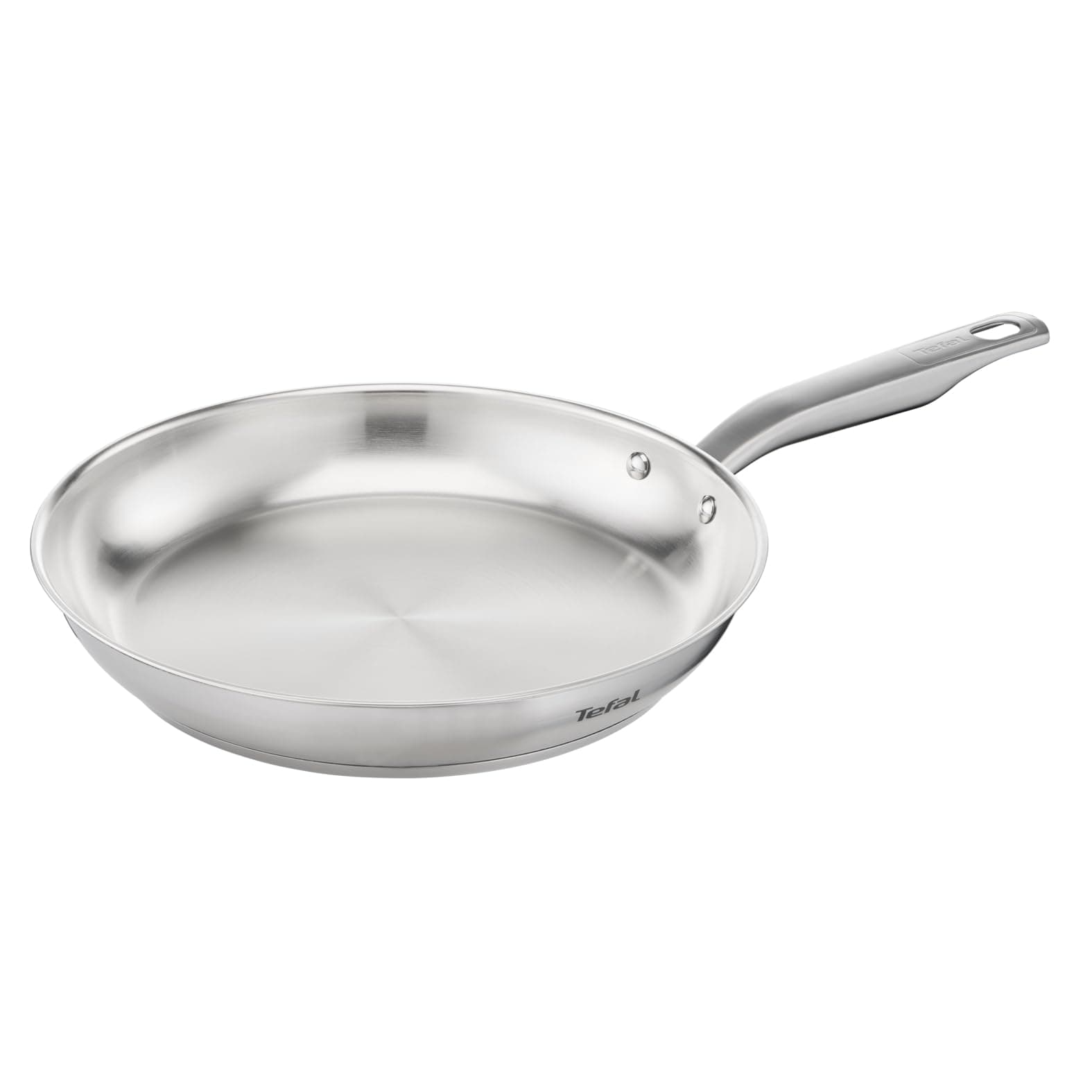 Tefal Virtuoso Bratpfanne 28 cm, Edelstahlpfanne unbeschichtet, Pfanne Induktion, langlebig, hochwertige Edelstahlgriffe, leichte Reinigung, für alle Herdarten geeignet, E49206 28 cm Unbeschichtet