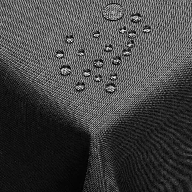 DecoHomeTextil Leinen Optik Farbe Größe wählbar - Eckig 110 x 160 BZW.160x110 BZW. 110x160 cm Grau Anthrazit mit Lotus Effekt Tischdecke mit Fleckschutz Grau Anthrazit TD Eckig 160 x 110 cm (Rechteckig) Grau Anthrazit