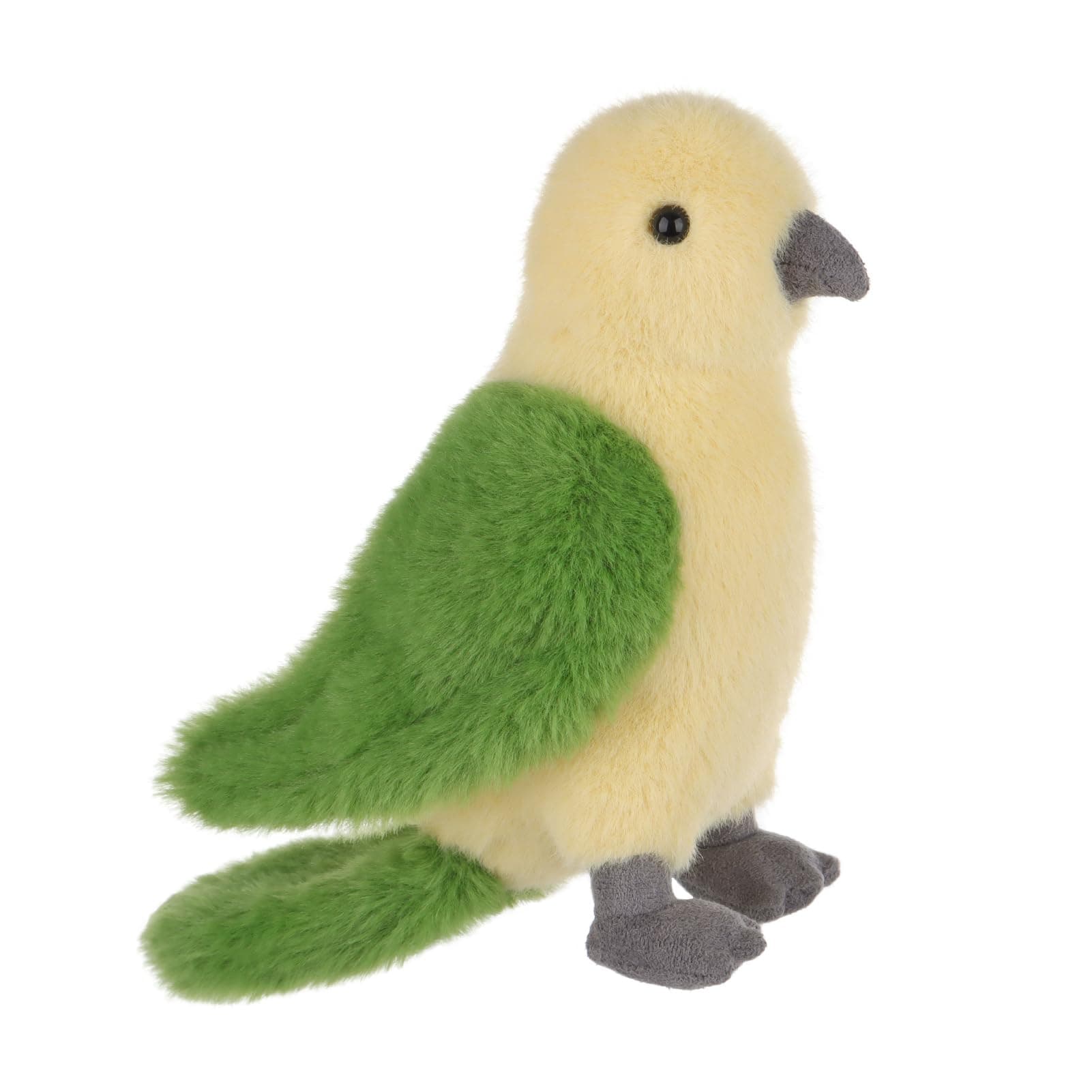 Apricot Lamb Vogel Papagei Plüschtiere für Kinder, weiche niedliche Kuscheltier für Baby Mädchen und Jungen, Flauschige Vogel Papagei Grün 18 cm
