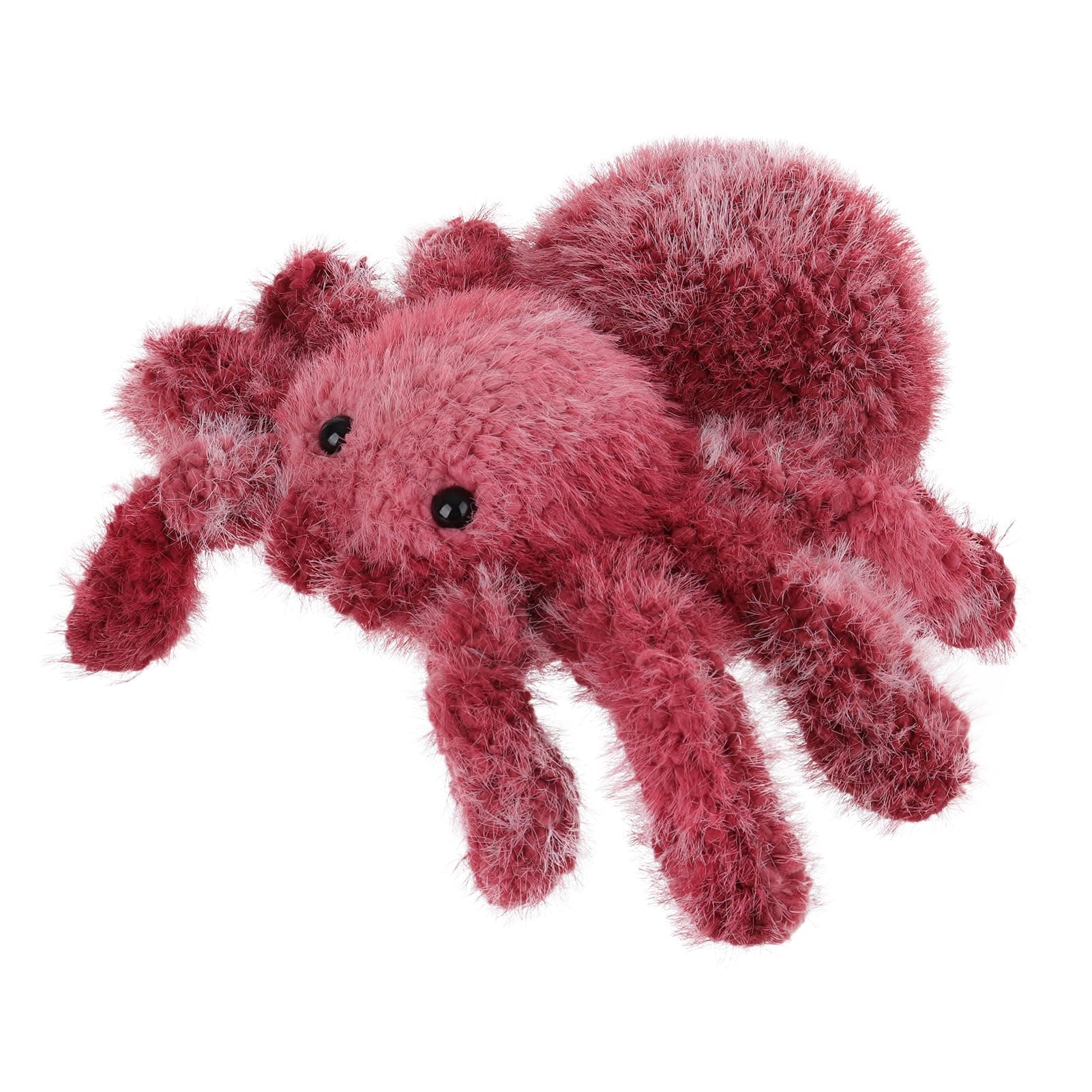 Apricot Lamb Spinne Plüschtiere für Kinder, weiche niedliche Kuscheltier für Baby Mädchen und Jungen, Flauschige Halloween Spinne Rot 20 cm
