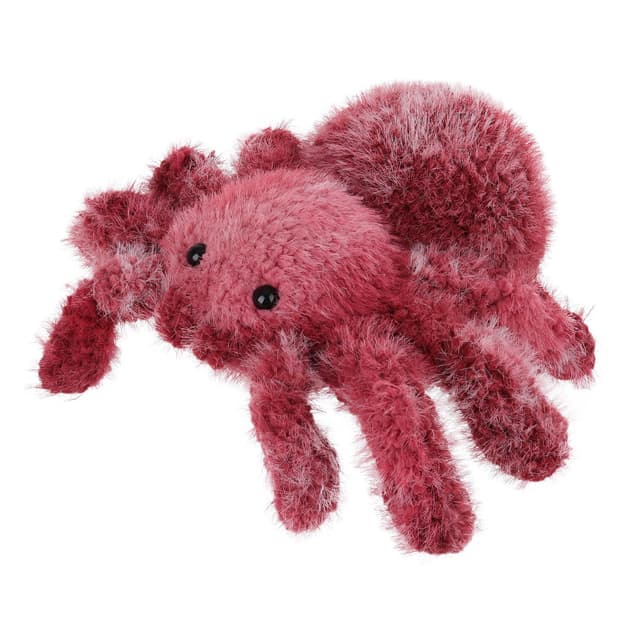 Apricot Lamb Spinne Plüschtiere für Kinder, weiche niedliche Kuscheltier für Baby Mädchen und Jungen, Flauschige Halloween Spinne Rot 20 cm