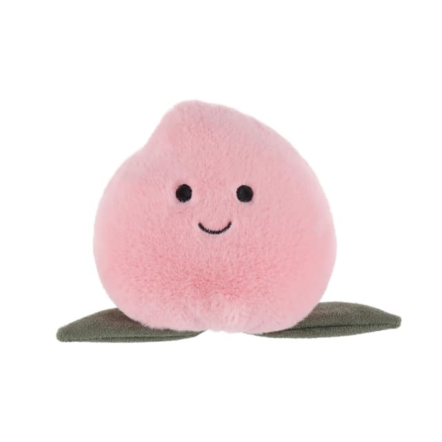 Apricot Lamb Pfirsich Obst Plüschtiere für Kinder, weiche niedliche Kuscheltier für Baby Mädchen und Jungen, Flauschige Pfirsich Obst Rosa 12 cm