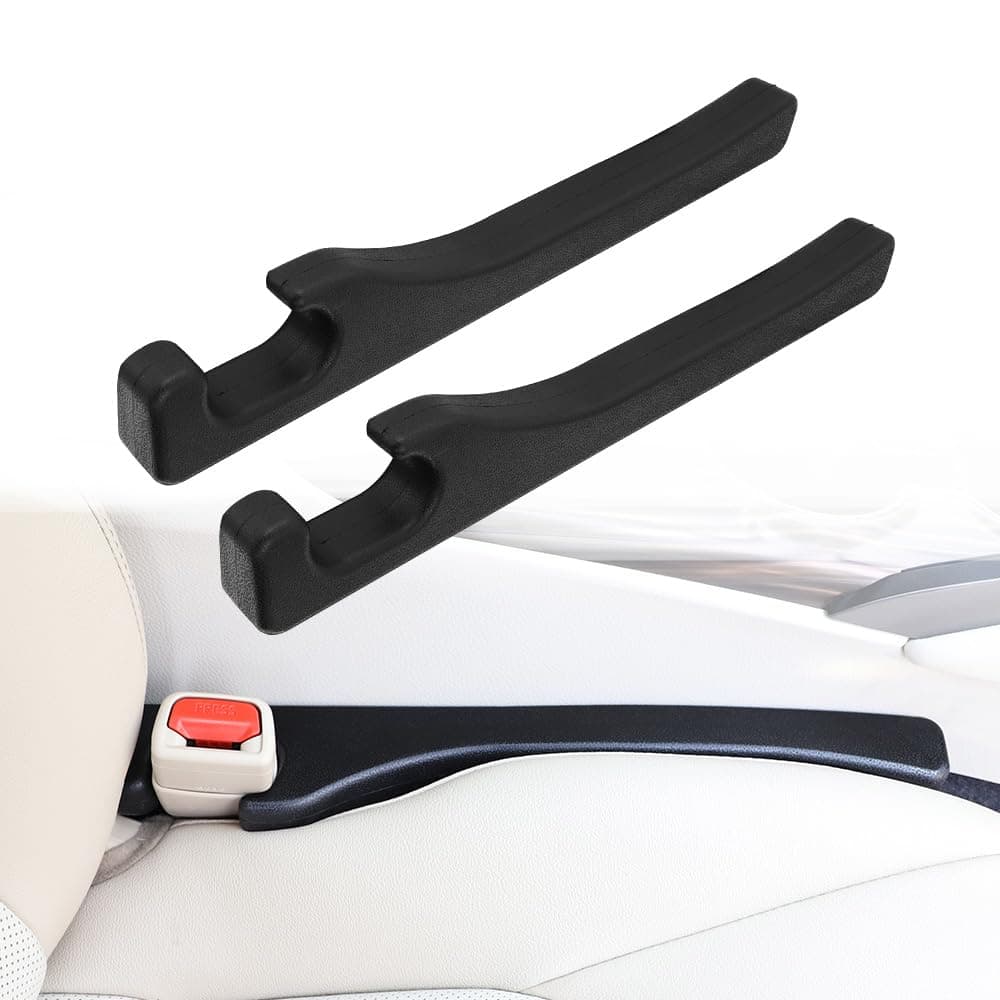 VDARK Autositz-Spaltfüller, 2er-Pack, Premium-Leder-Organizer zum Schutz vor herunterfallenden Gegenständen, universelle Passform für den Autositzspalt, elegantes schwarzes Design für Damen und Herren