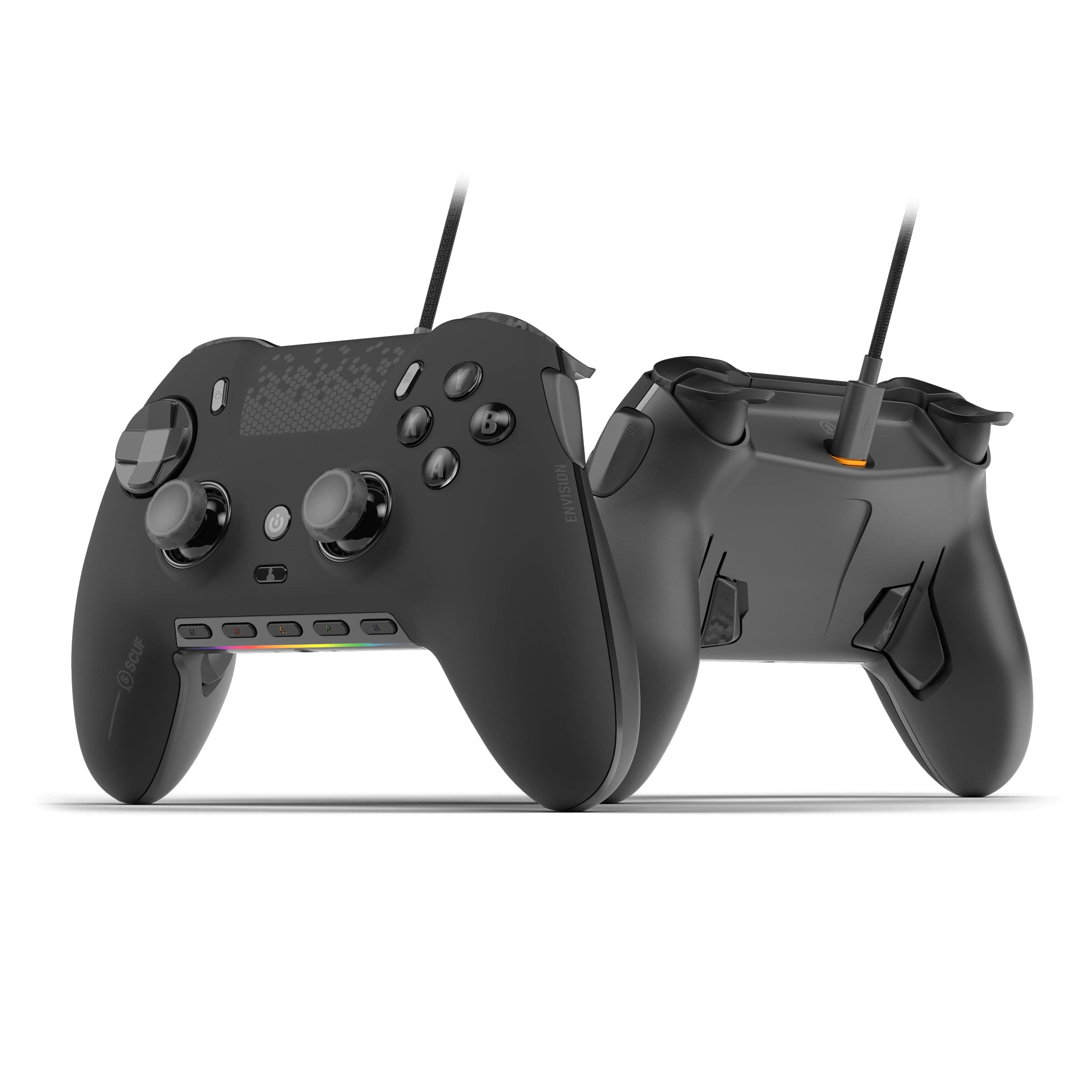 SCUF ENVISION Kabelgebundener V1 (2023) PC-Nur-Gaming-Controller - Fünf Abnehmbare G-Tasten - Abnehmbare Back-Paddles - iCUE-Kompatibel - Schwarz