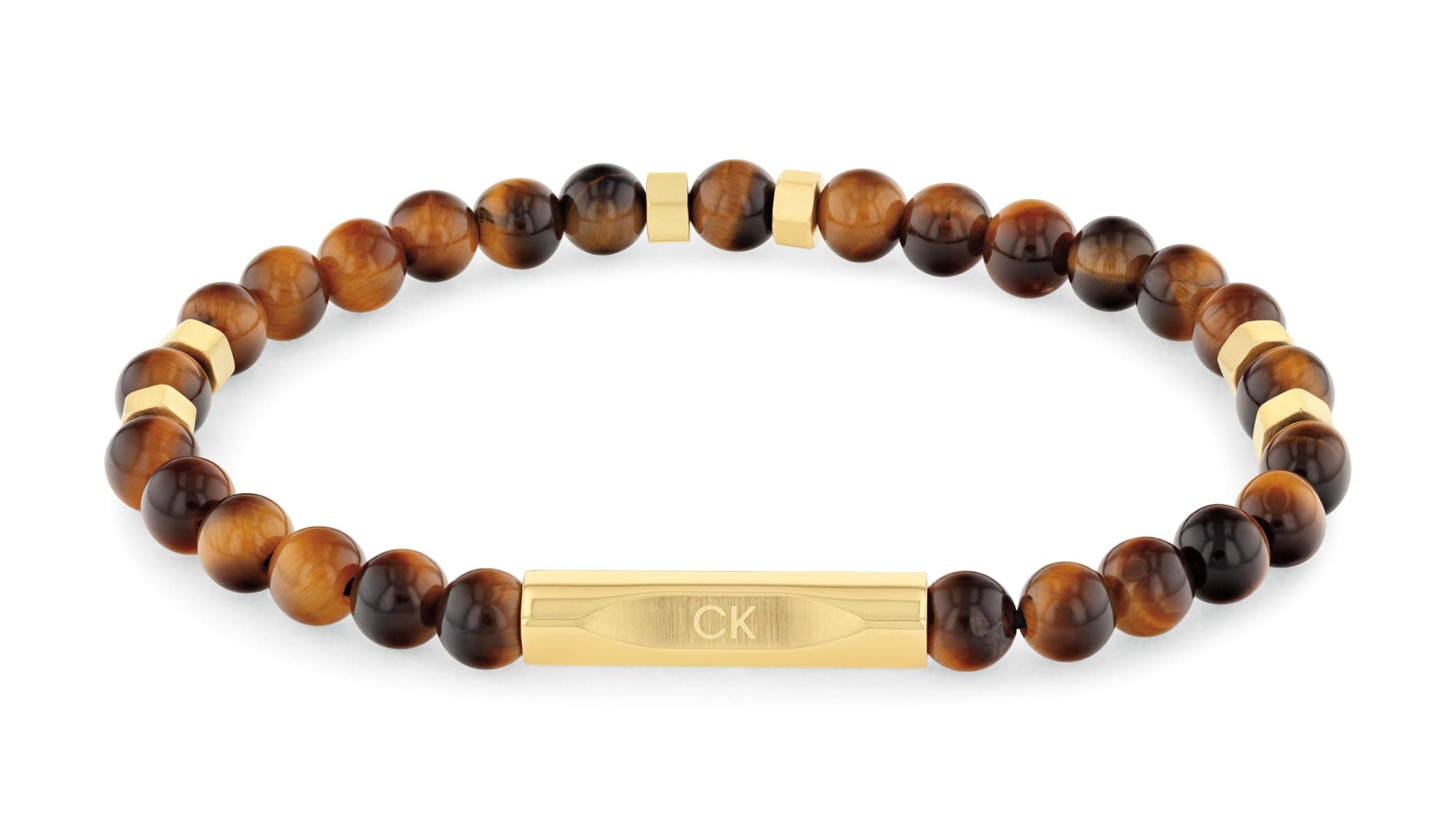 Calvin Kein Klein Armband mit Schmuckperlen für Herren Kollektion MIXED BEADS - Erhältlich Mit Tigerauge Steinen oder Hämatit-Perlen Tiger Eye