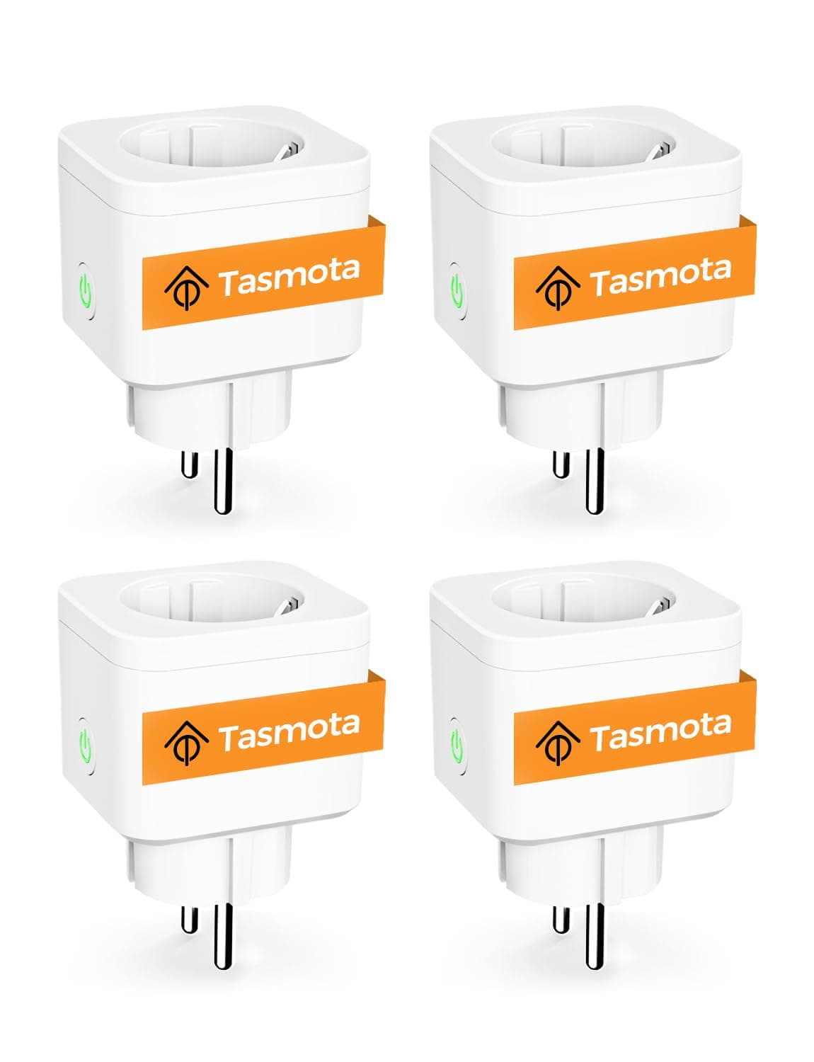 Refoss Tasmota Steckdose WLAN Stromzähler Steckdose Mini ESP8266 Messsteckdose von Stromverbrauch Kompatibel mit Home Assistant, ioBroker, MQTT, Domoticz, OpenHAB, ZWAVE, 16A, 2,4GHz Kompatibel mit Home Assistant 4 Stücke