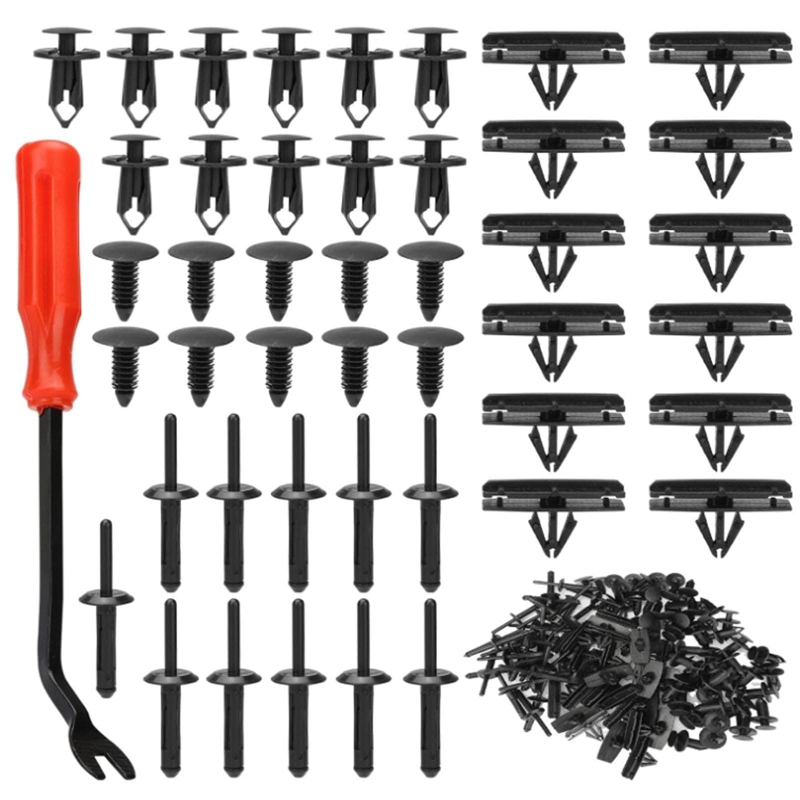 IUSOT 121 Stück befestigungsclips Kühlergrill Befestigungs Clips für Jeep Wrangler 2007-2022, Grand Cherokee 2005-2010 für 6503598 Fender Flare & Rocker Moulding Clip, Stoßstangen Kunststoffnieten