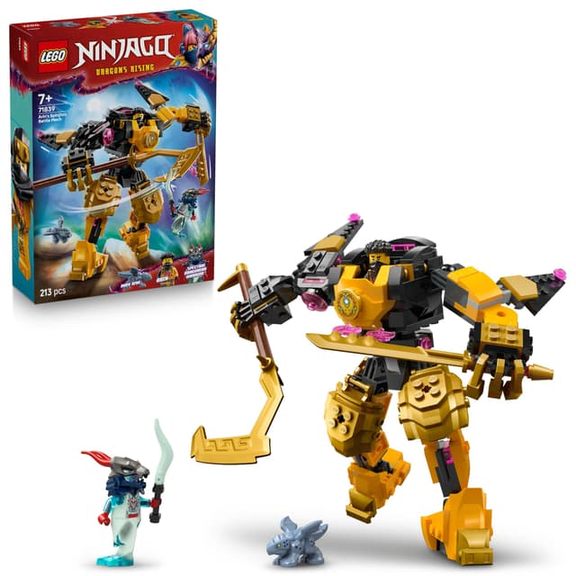 LEGO NINJAGO Arins Spinjitzumech - Ninja-Spielset mit beweglicher Mech Figur, 2 Minifiguren und Baby Ryu Drachenmodell - Geschenkidee für Jungen und Mädchen ab 7 Jahren - 71839