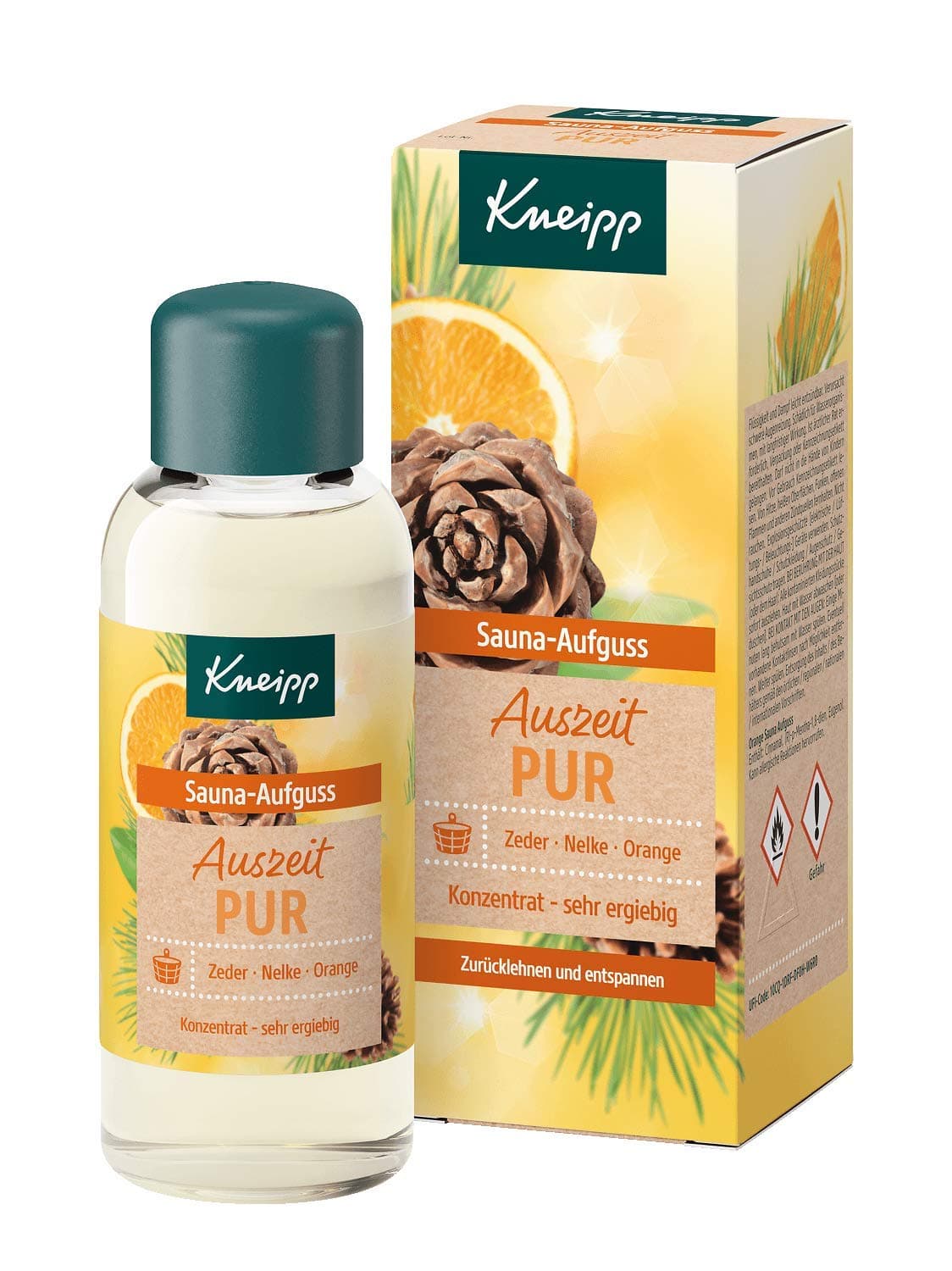 Kneipp Sauna-Aufguss Auszeit Pur Zeder, Nelke & Orange, 1er Pack (1 X 100 Ml)