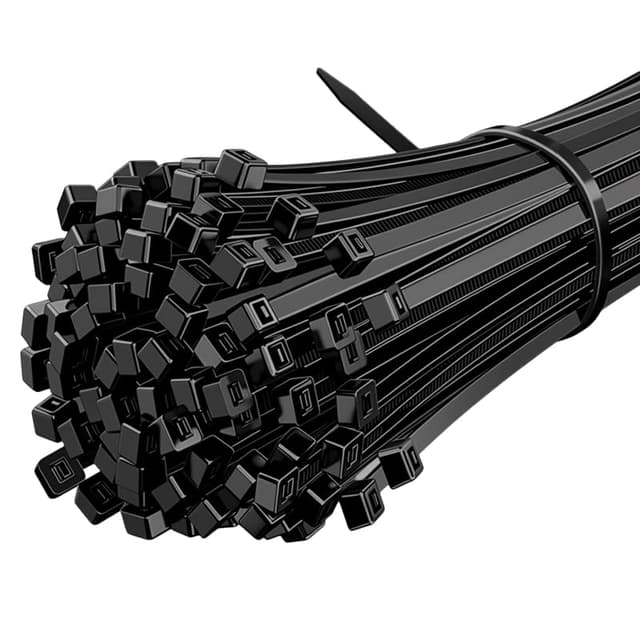 Kabelbinder Schwarz Set,Tesmax 100 Stück Kabelbinder UV Beständig,kabelbinder wiederverschließbar Nylon Super Haltbar Selbsthemmend für Kabelmanagement,Gartenarbeit,Wohnen,Werkstätten Schwarz 200x5mm(100 Stück)