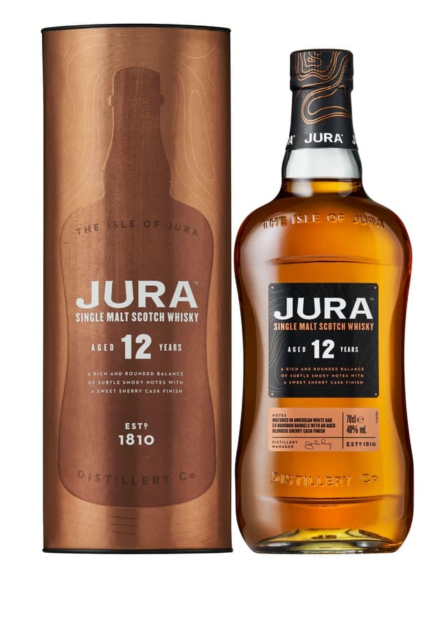 Jura 12 Jahre Single Malt Scotch Whisky mit Geschenkverpackung (1 x 0,7 l)
