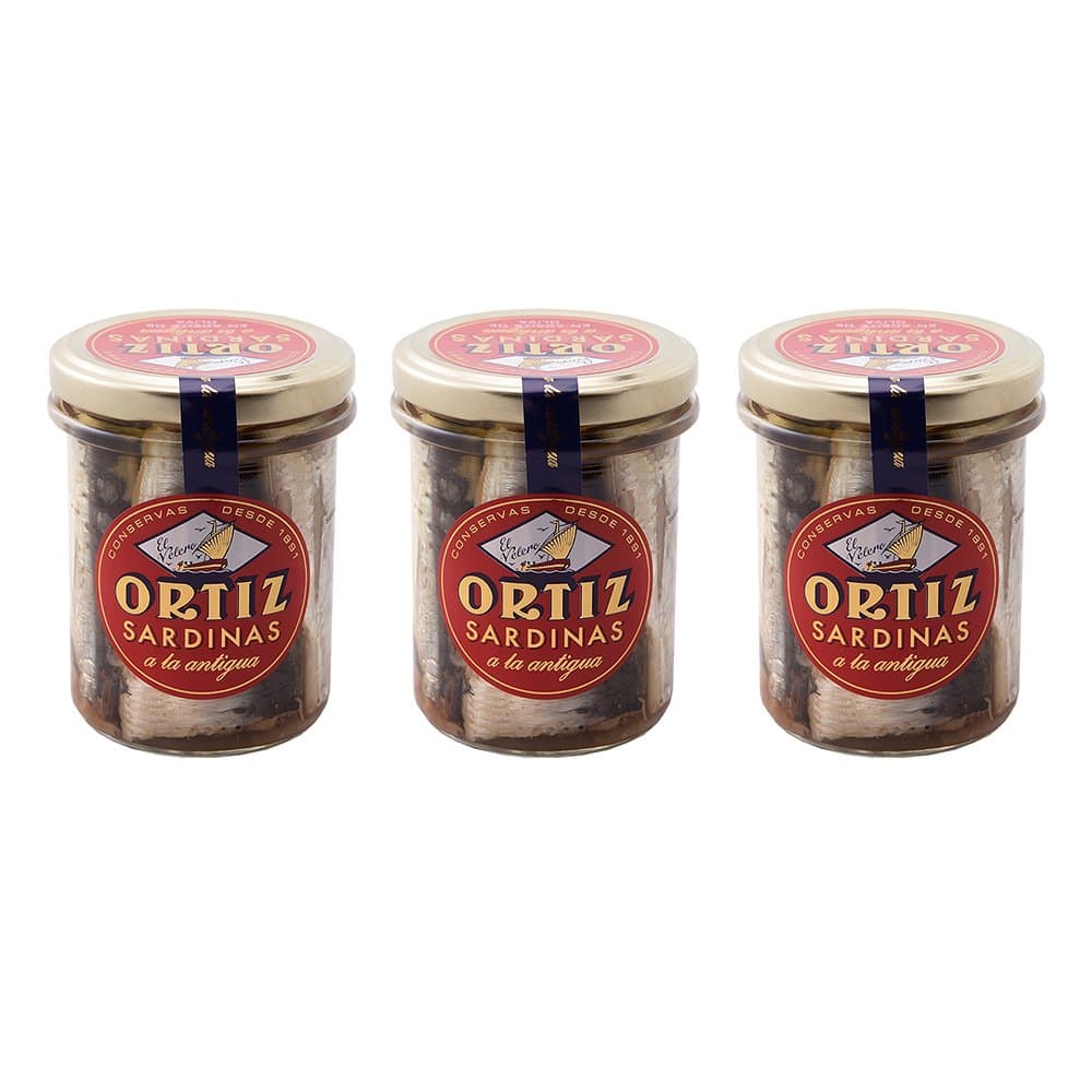 Ortiz Sardinas A La Antigua - Sardinen InOlivenöl 3er Pack (3 x 190 g)