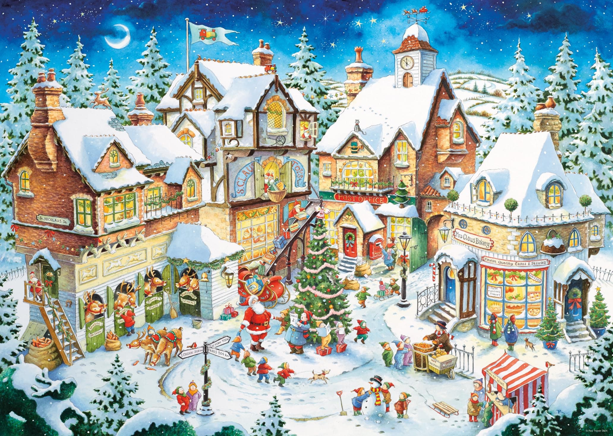 Ravensburger Puzzle 12001271-50-jähriges Jubiläum: Weihnachtsdorf Limited Edition - 1000 Teile Puzzle für Erwachsene und Kinder ab 14 Jahren, Weihnachts-Puzzle